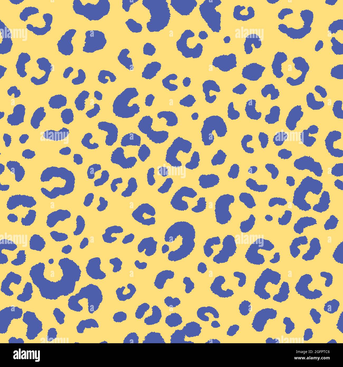 Blue leopard seamless pattern . Animal print. Vector background Stock  Vector