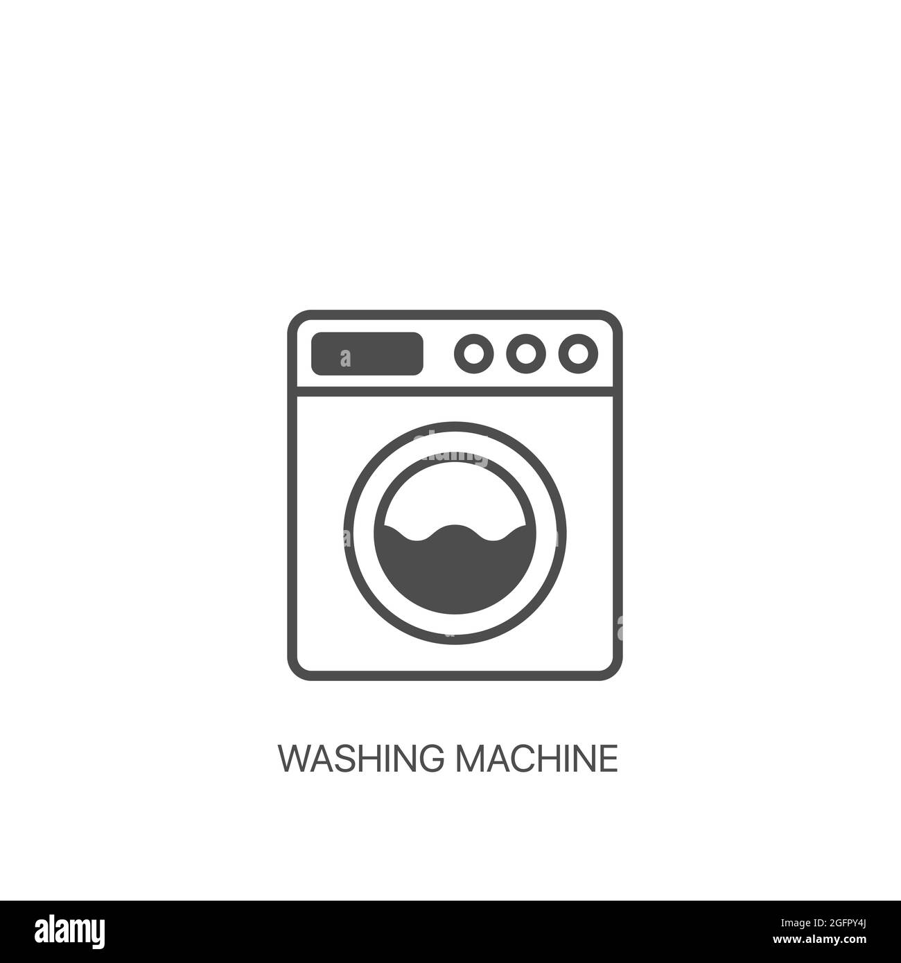 Washing machine vector icon. Electric appliances sign Stock Vector