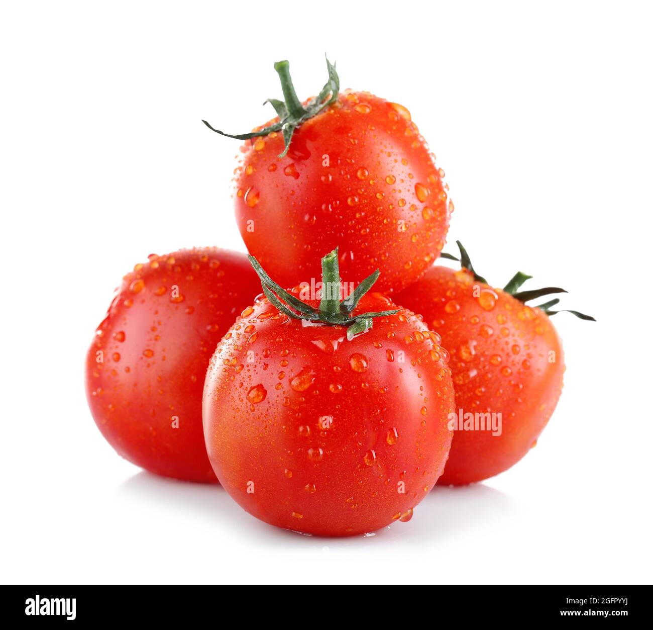 Pile of fresh ripe tomatoes isolated on white Stock Photo - Alamy