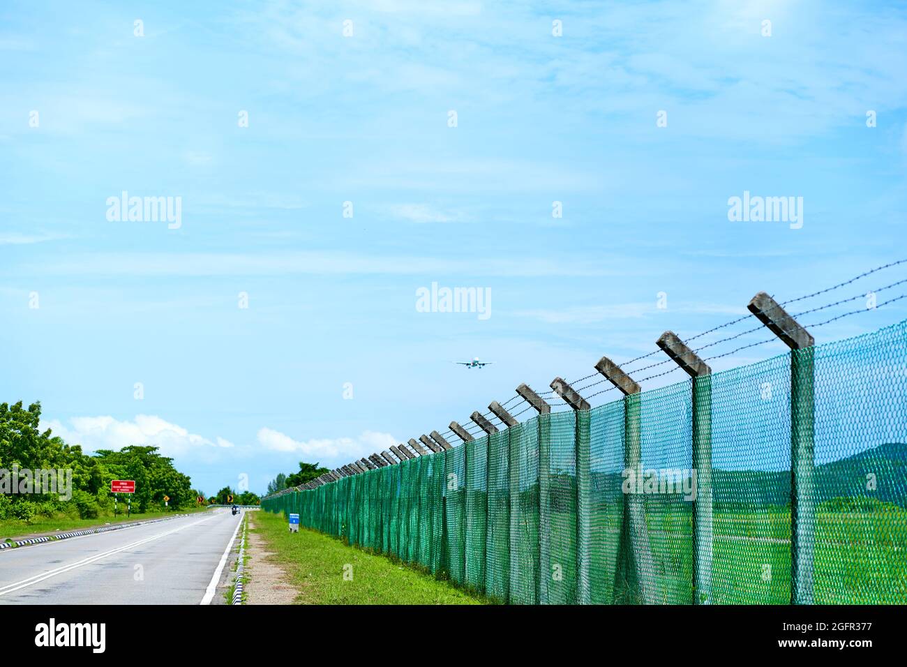 Airport on a small island in the tropics Stock Photo Alamy