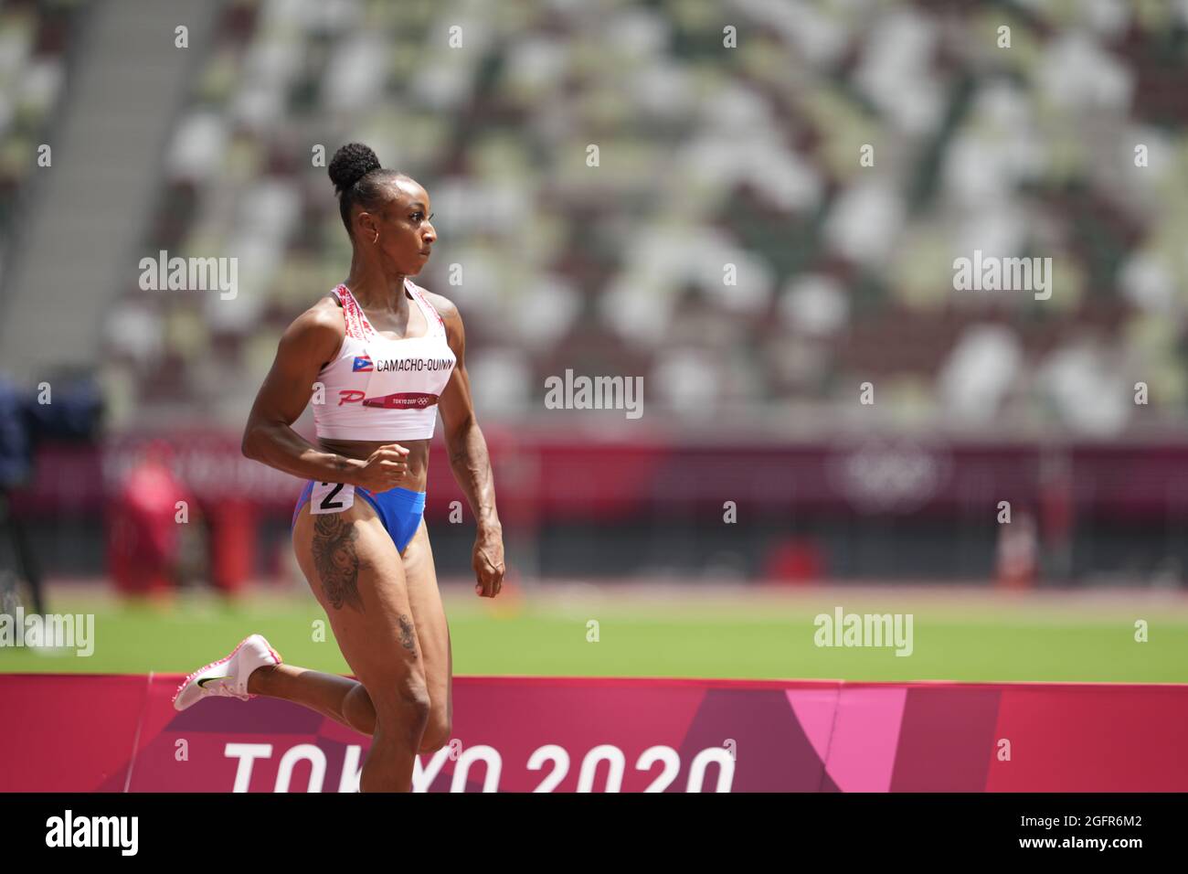 Jasmine CamachoQuinn competed during the Tokyo 2020 Olympic Games qualifiers Stock Photo Alamy