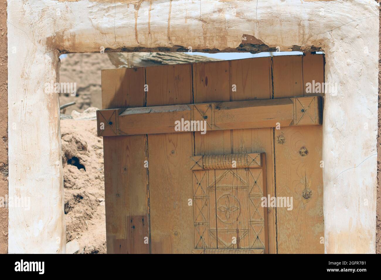 The door of a Saudi heritage house Stock Photo