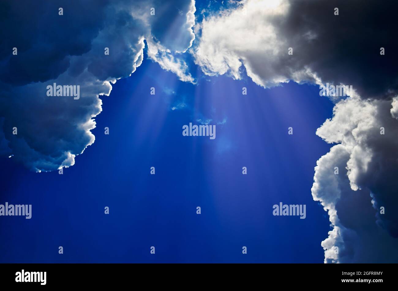 blue sky with clouds Stock Photo