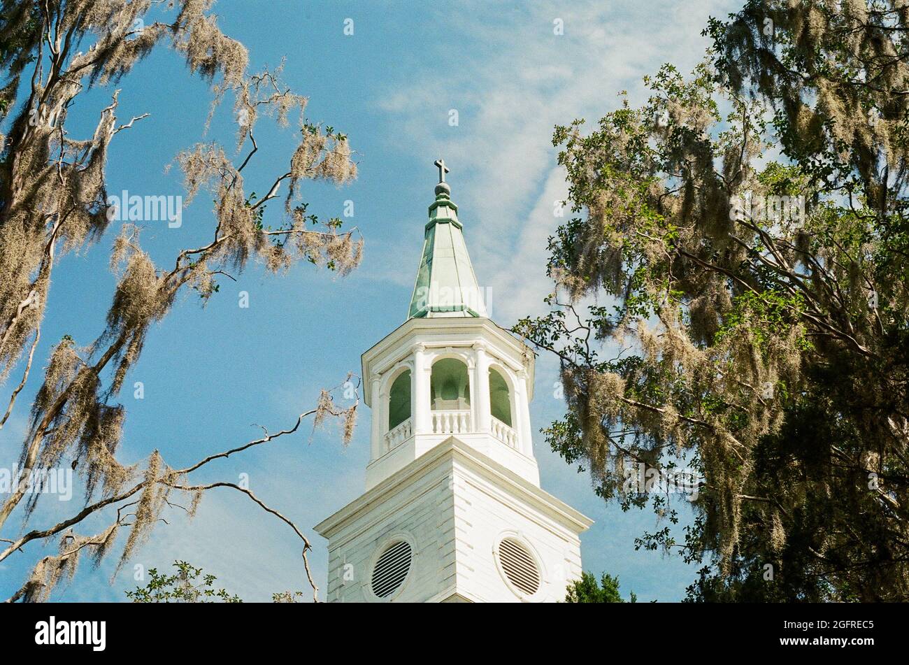 The Parish Church of St Helena in Beaufort, South Carolina Stock Photo