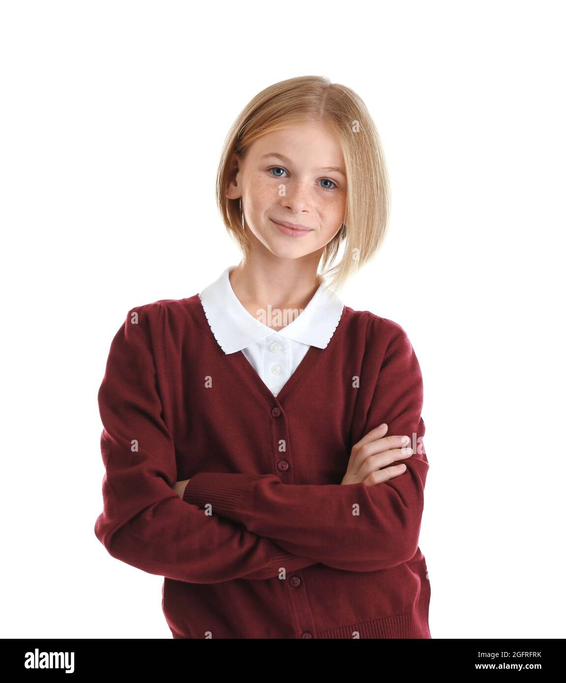girl-in-school-uniform-isolated-on-white-stock-photo-alamy