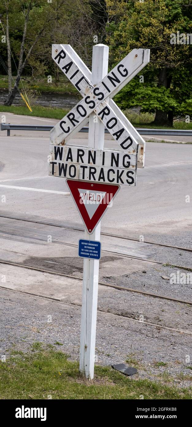Cass, West Virginia. Railroad Crossing Stock Photo Alamy