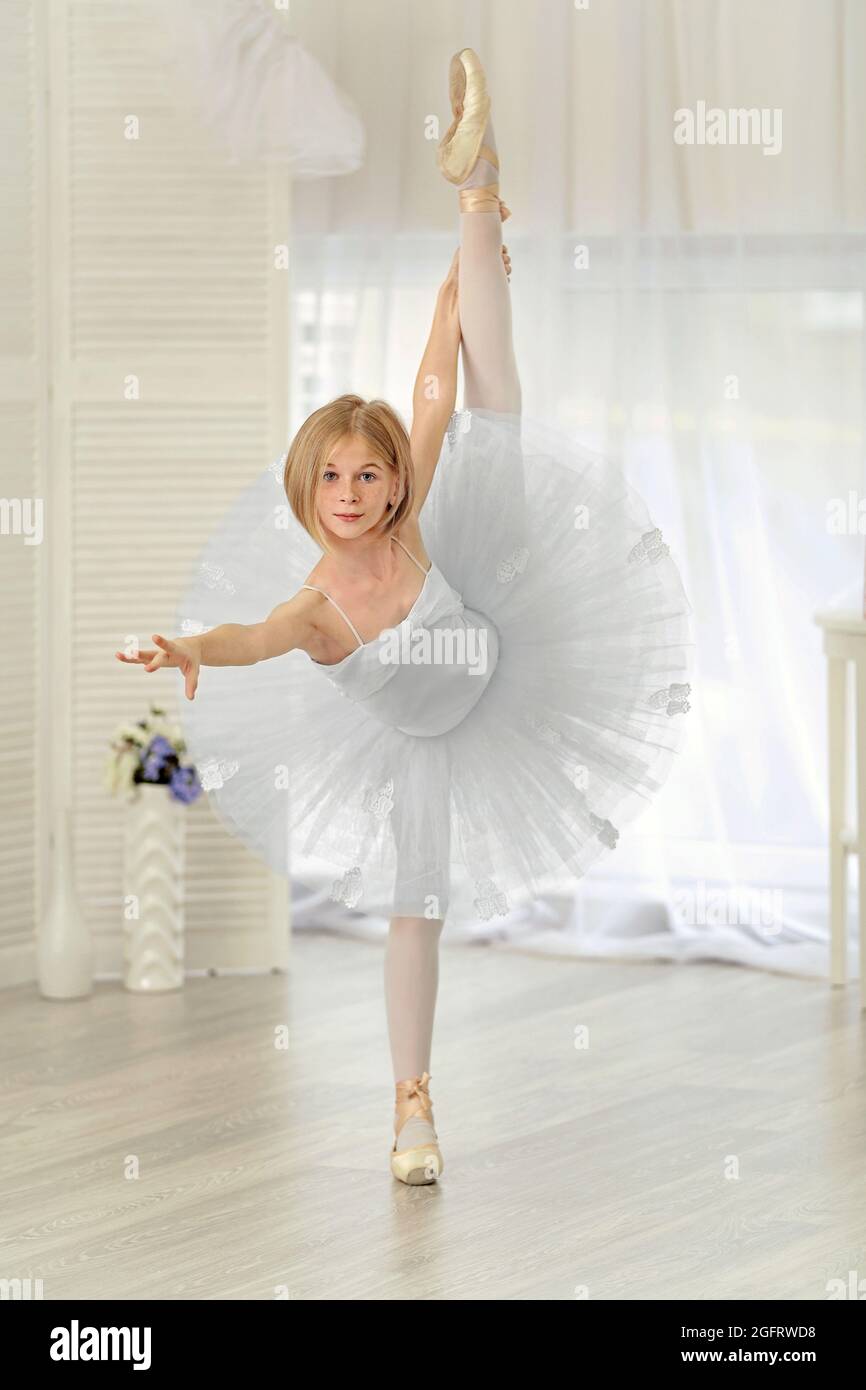Small ballerina dancer at home Stock Photo - Alamy