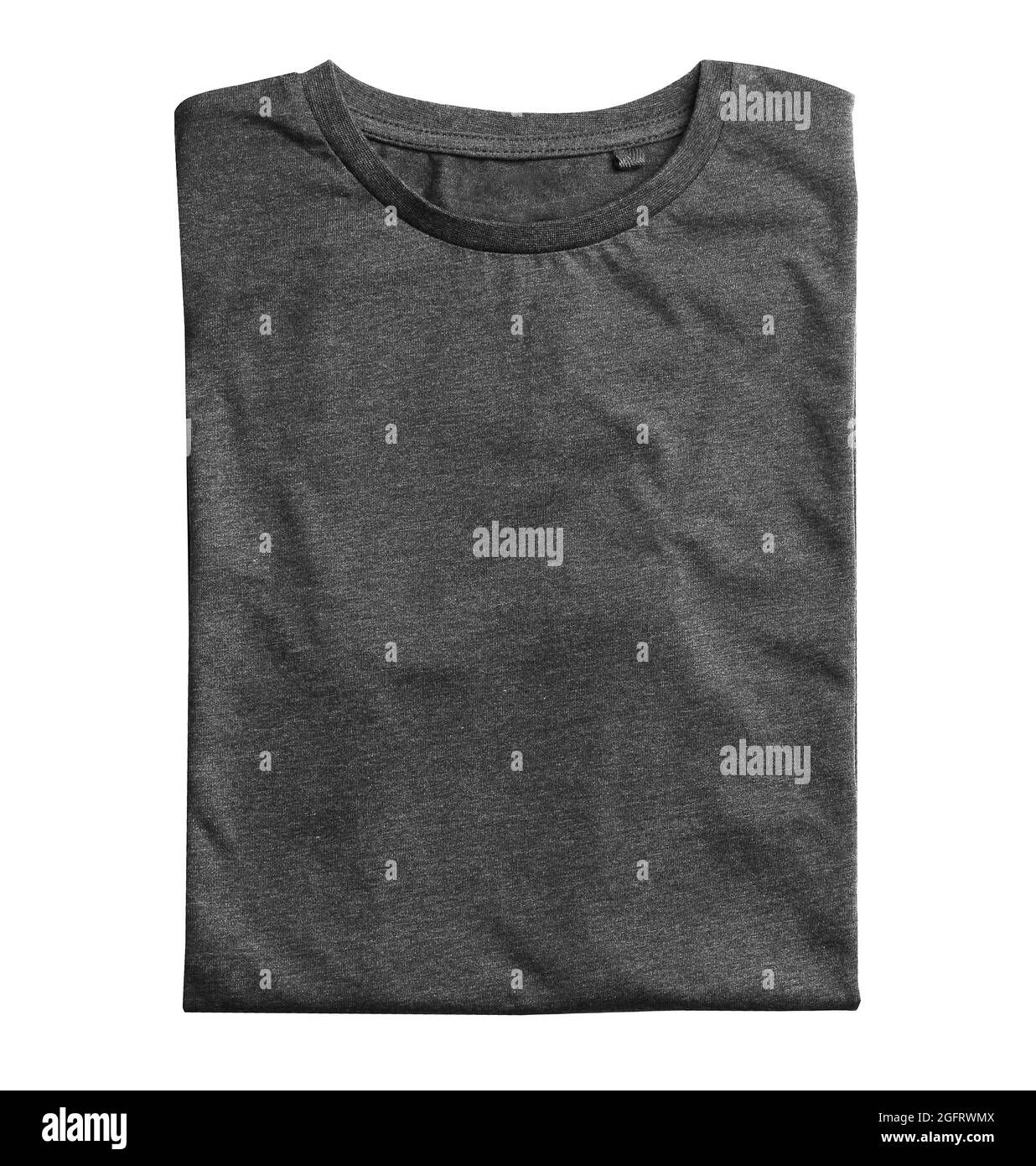 Blank dark grey t-shirt on white background Stock Photo - Alamy