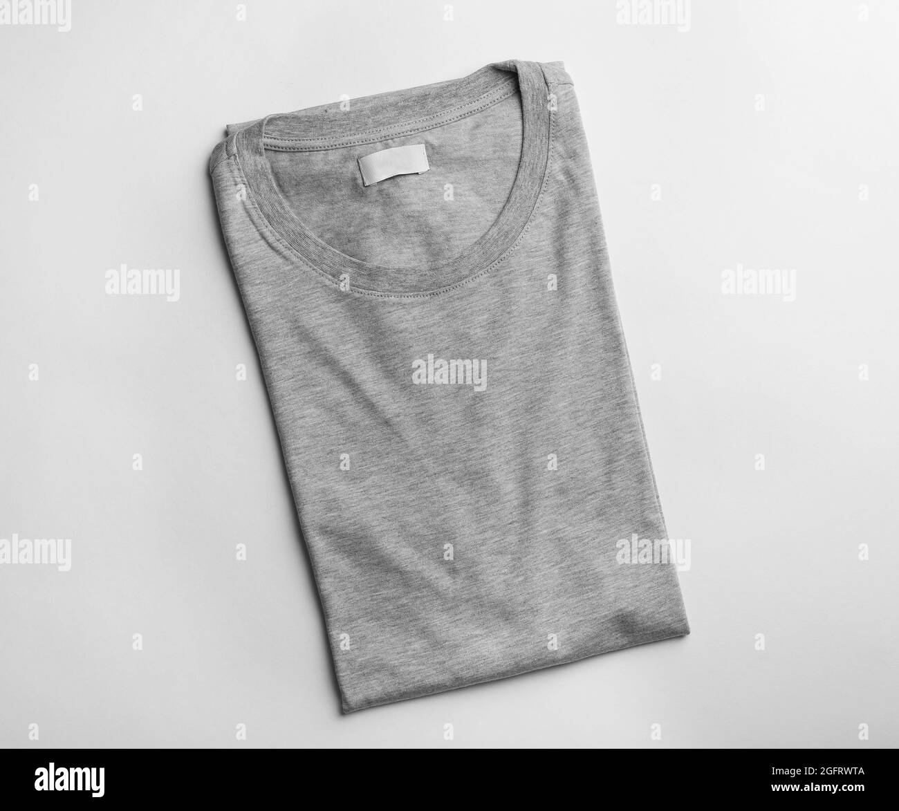 Blank grey t-shirt on white background Stock Photo - Alamy