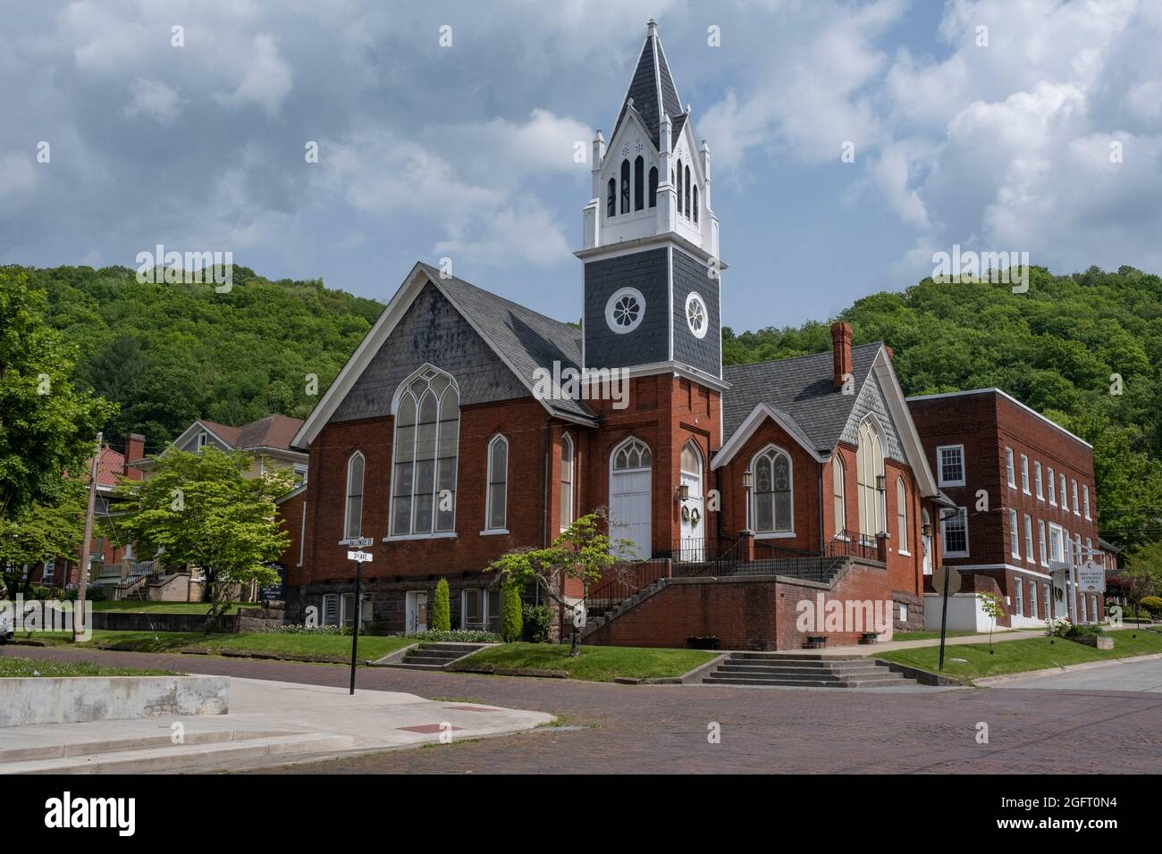 Hinton, West Virginia. First United Methodist Church. Stock Photo