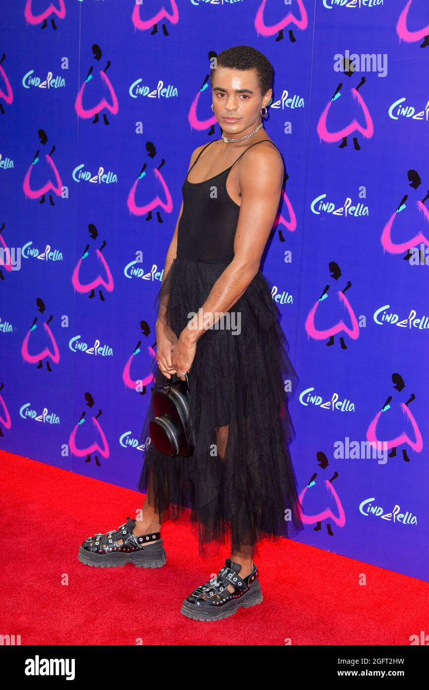London, UK. 25th Aug, 2021. Layton Williams attends Andrew Lloyd Webber's 'Cinderella' at the Gillian Lynne Theatre. (Photo by Gary Mitchell/SOPA Images/Sipa USA) Credit: Sipa USA/Alamy Live News Stock Photo