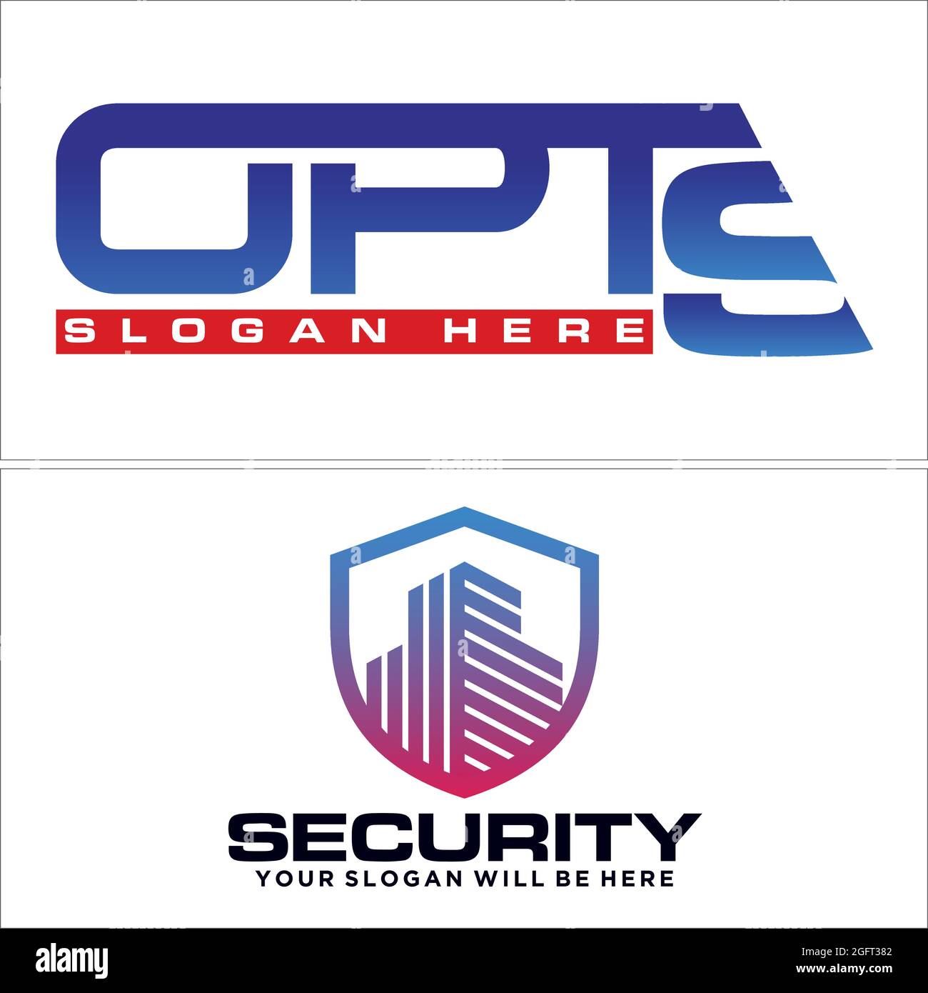 Icon shield building logo technology security Stock Vector