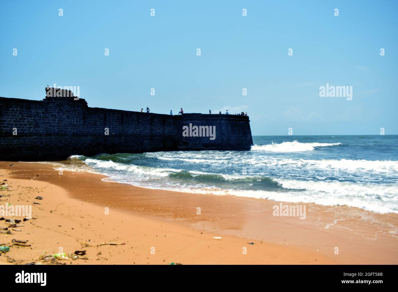 Ocean-Sea Waves and Sky Blue Landscape Background Stock Photo - Alamy