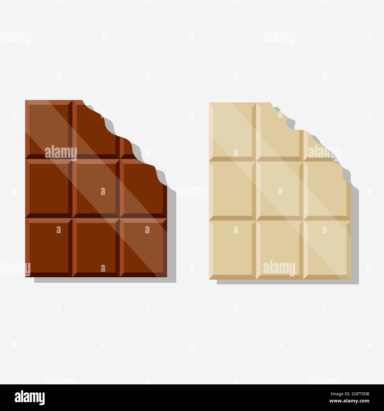 chocolate bar broke, vector illustration isolated design Stock Vector