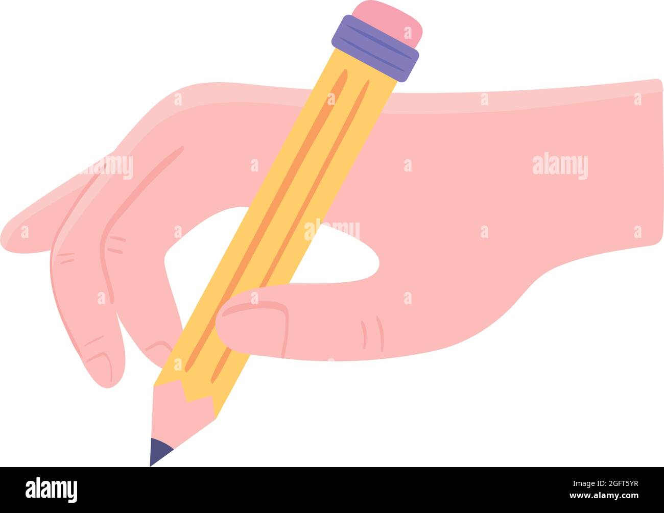 Human hand holding a pencil Stock Vector Images - Alamy
