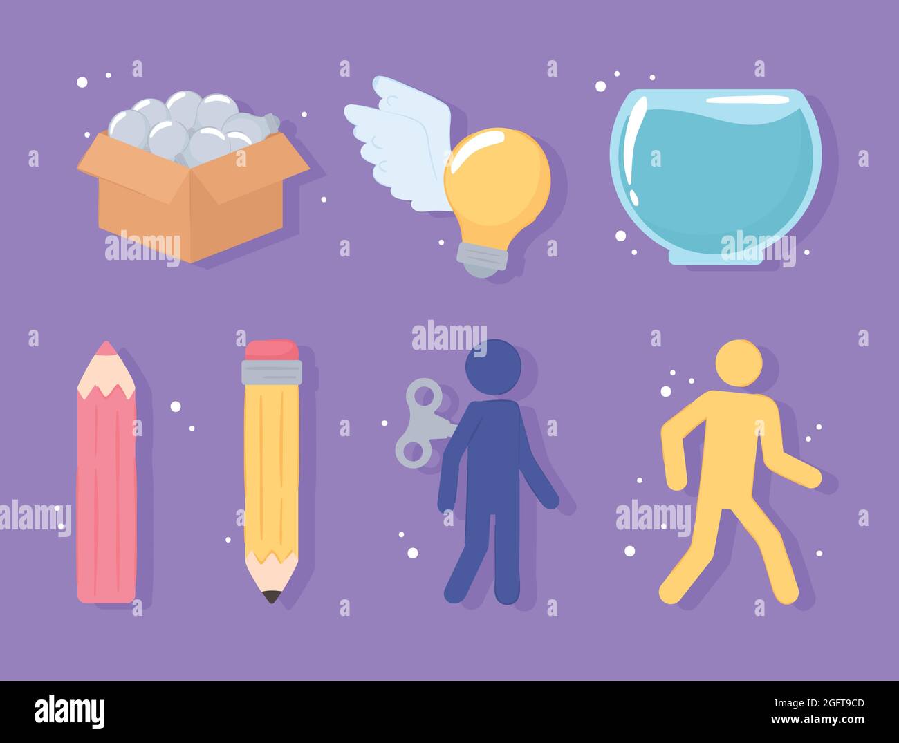 unique idea icon set Stock Vector Image & Art - Alamy
