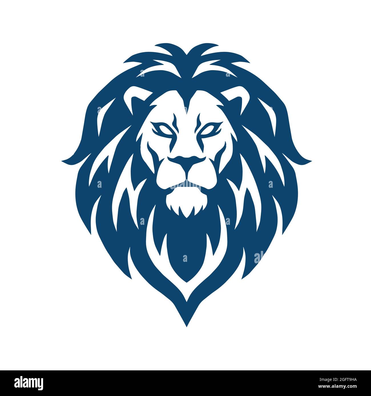 Lion head gaming logo Royalty Free Vector Image