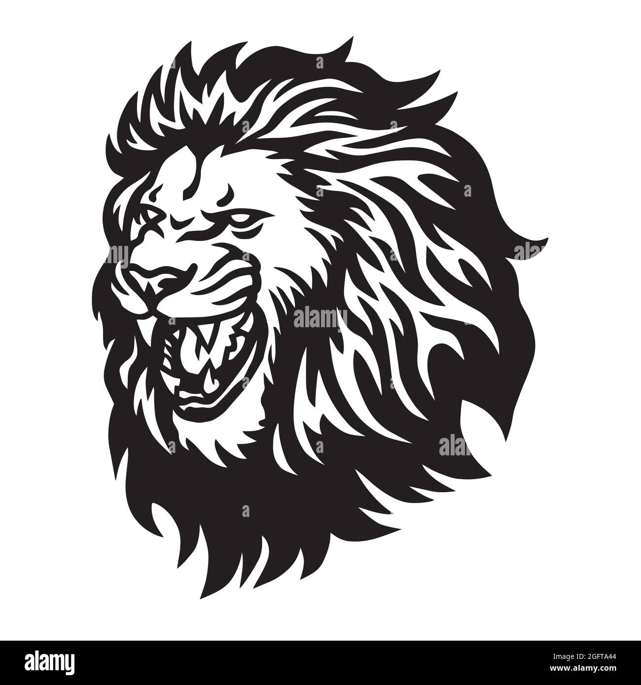 Lion Head Roaring Logo Vector Icon Stock Vector Image & Art - Alamy