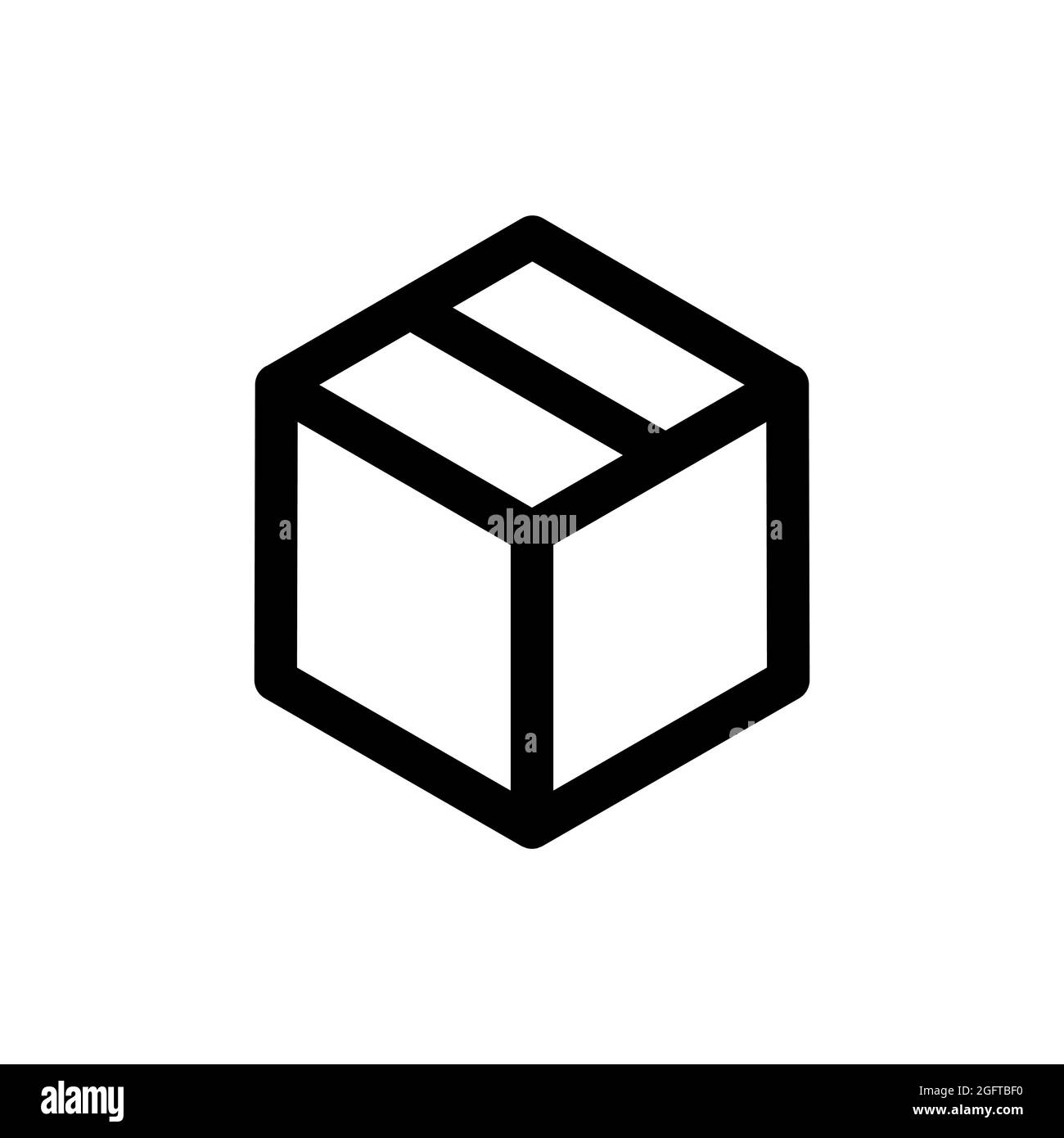 Outline icon. Package box emblem. Vector illustration Stock Vector ...