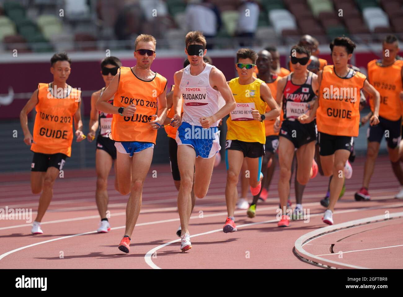 August 27, 2021: Fedor Rudakov from Russia at 5000m during athletics at the Tokyo Paraolympics, Tokyo Olympic Stadium, Tokyo, Japan. Kim Price/CSM Credit: Cal Sport Media/Alamy Live News Credit: Cal Sport Media/Alamy Live News Stock Photo