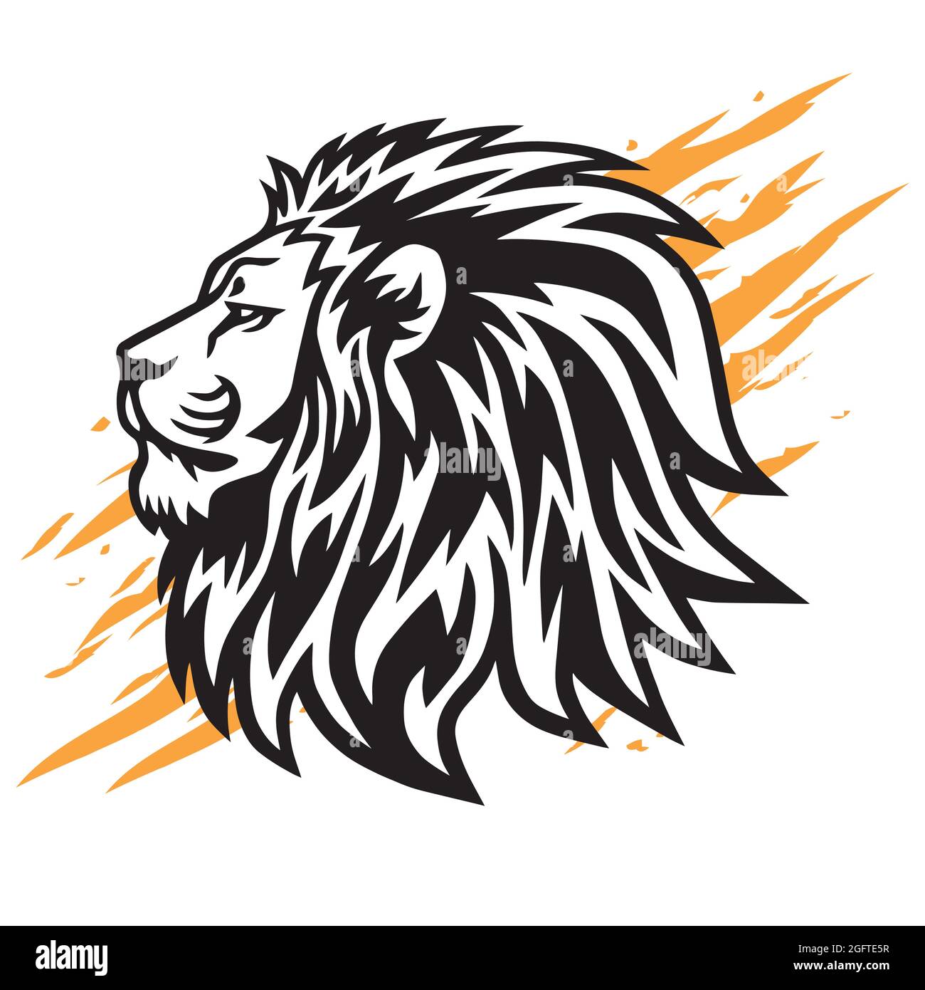 Cool Lion Head Logo Vector Mascot Design Stock Vector Image & Art - Alamy