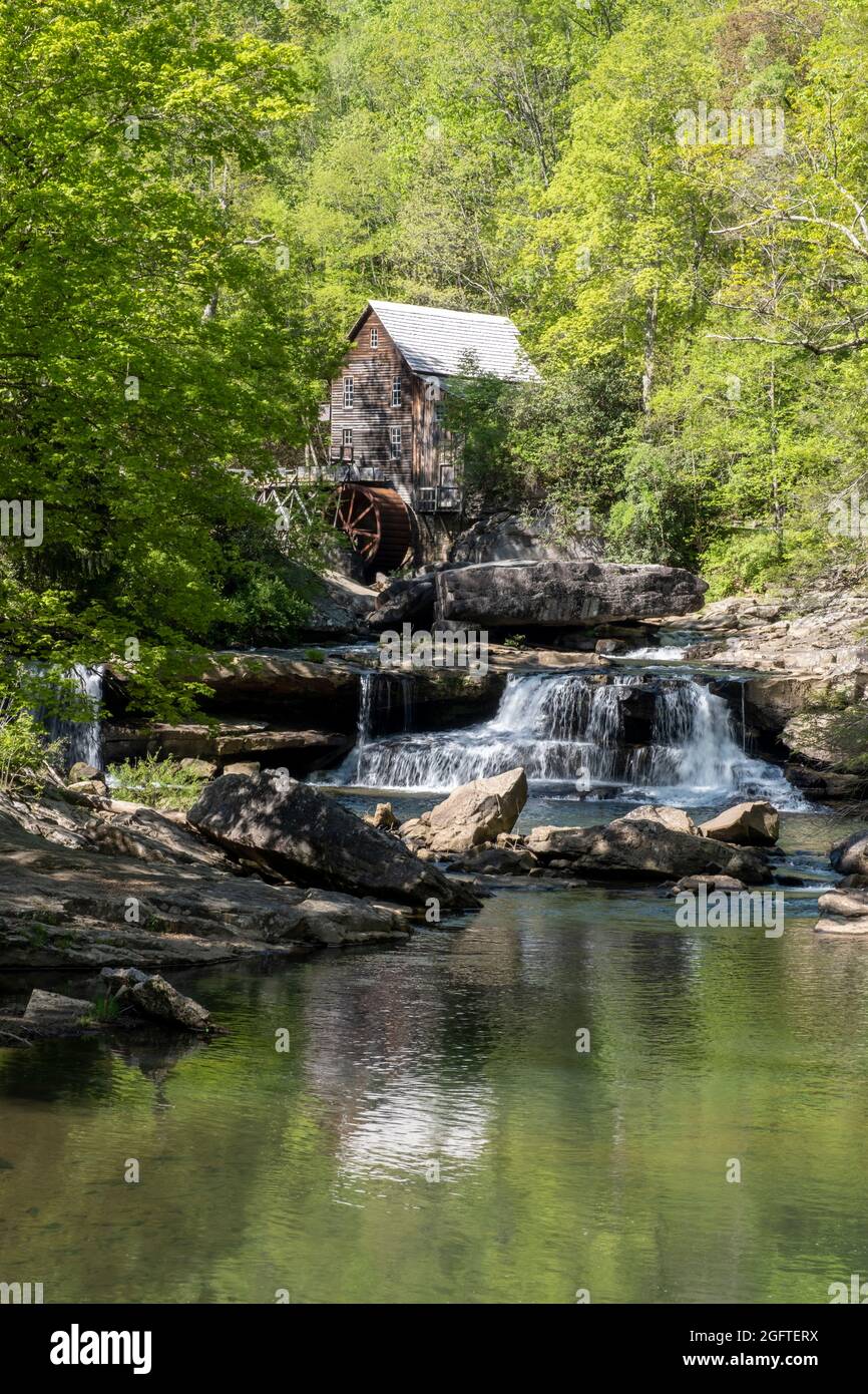 Glade Creek Grist Mill, Babcock State Park, West Virginia, Early Summer. Reassembled in 1976