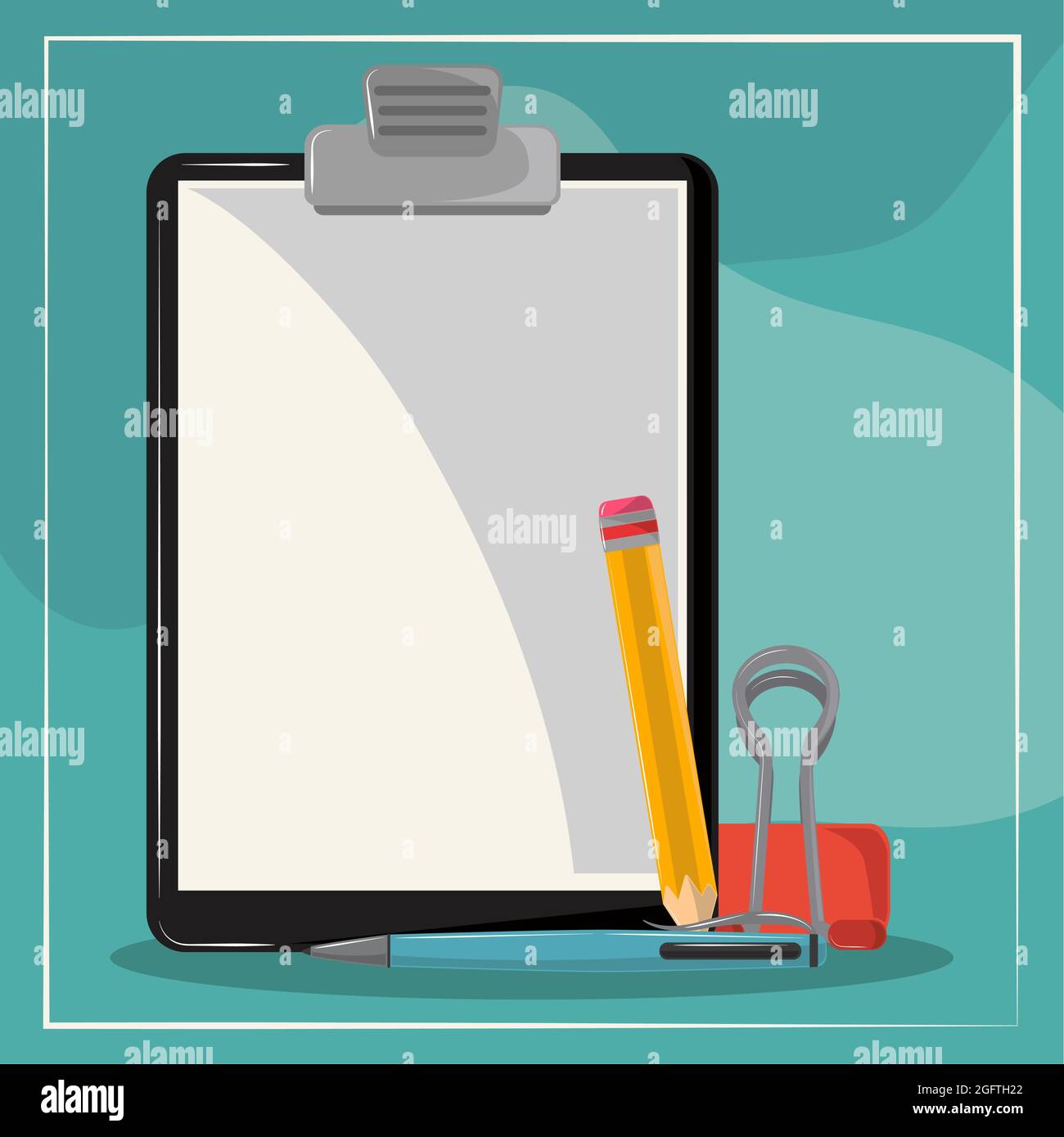 clipboard pencil and clip Stock Vector Image & Art - Alamy