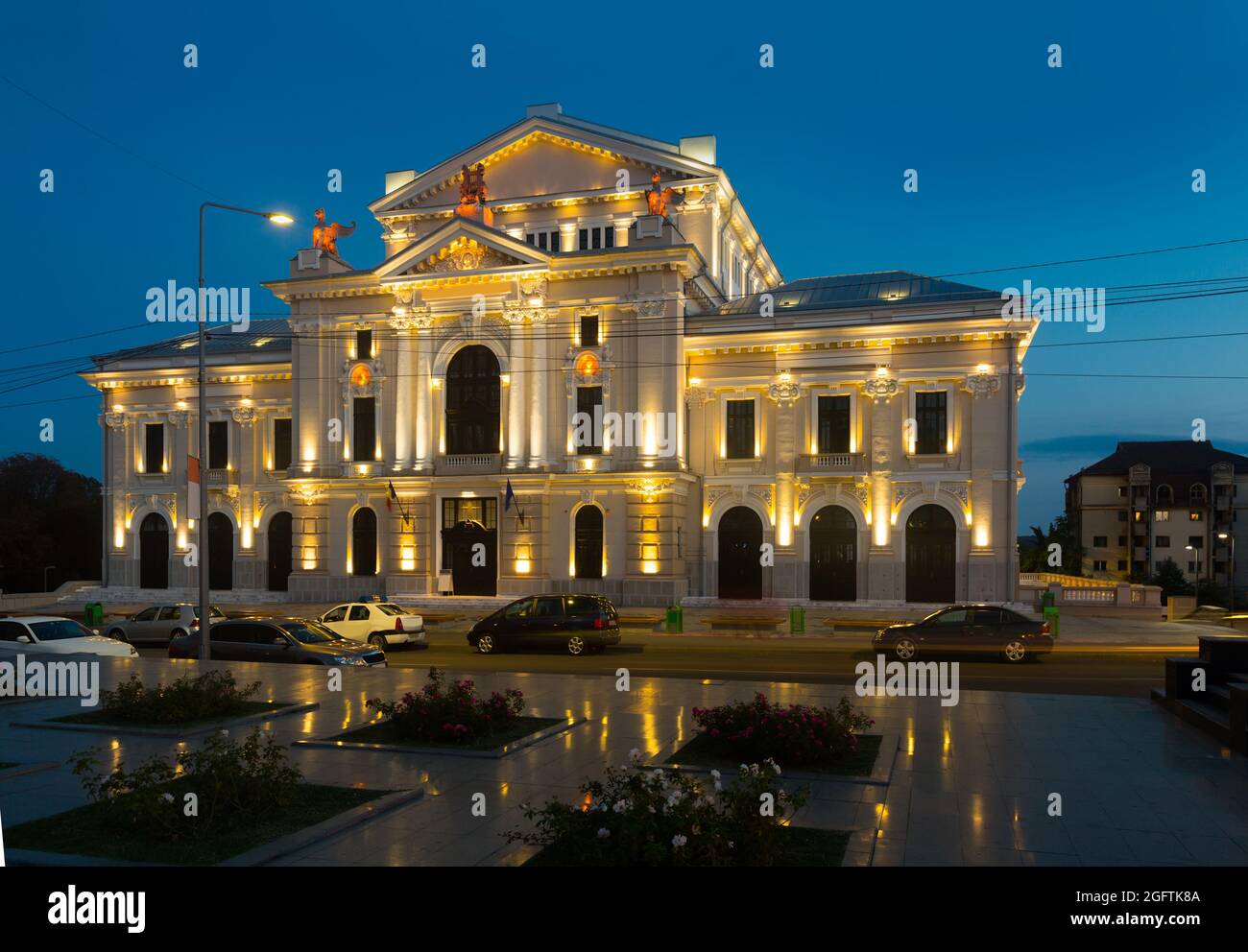 Culture Palace in Drobeta Turnu-Severin in evening Stock Photo - Alamy