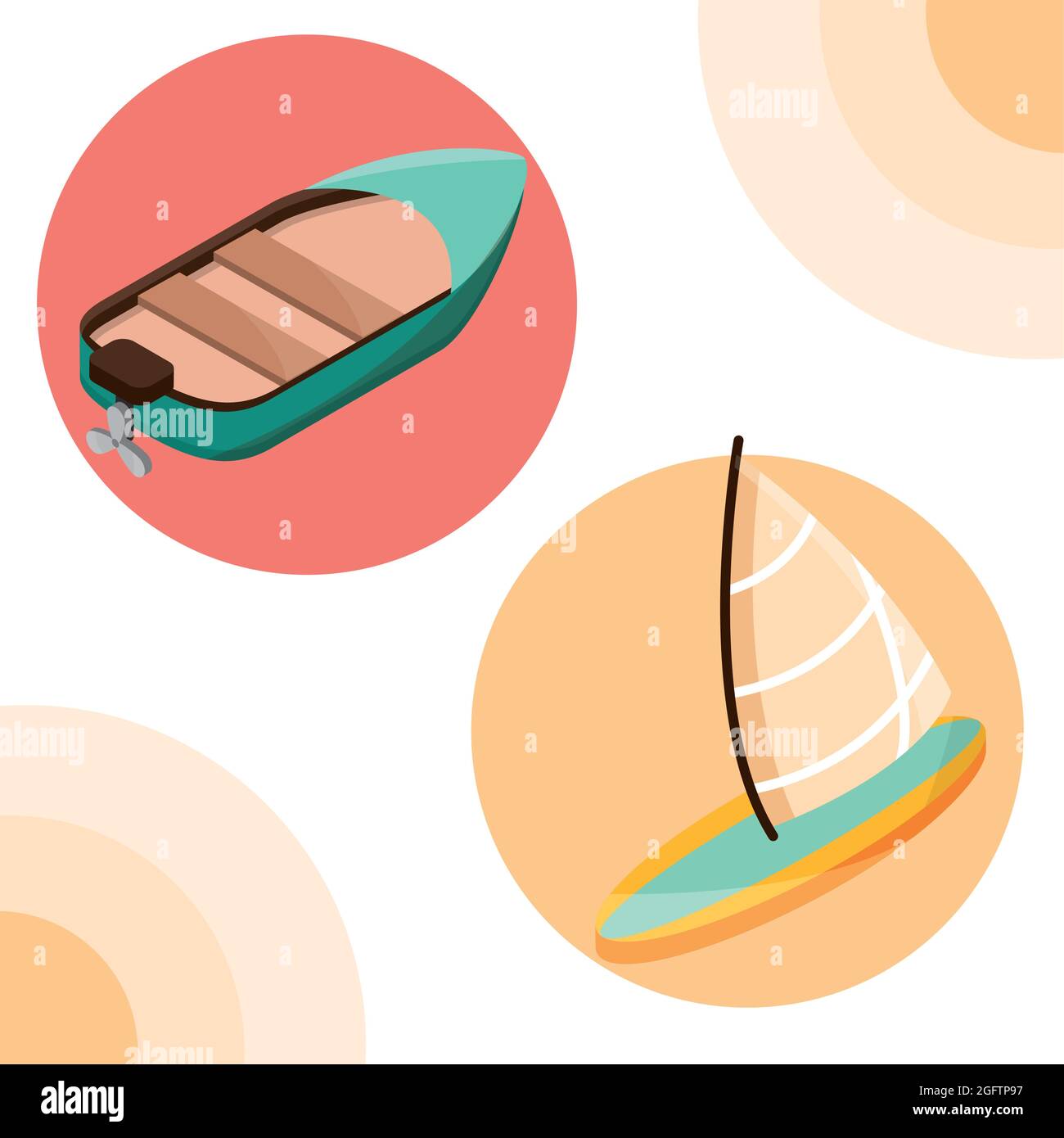 Motor boat vacations Stock Vector Images - Alamy