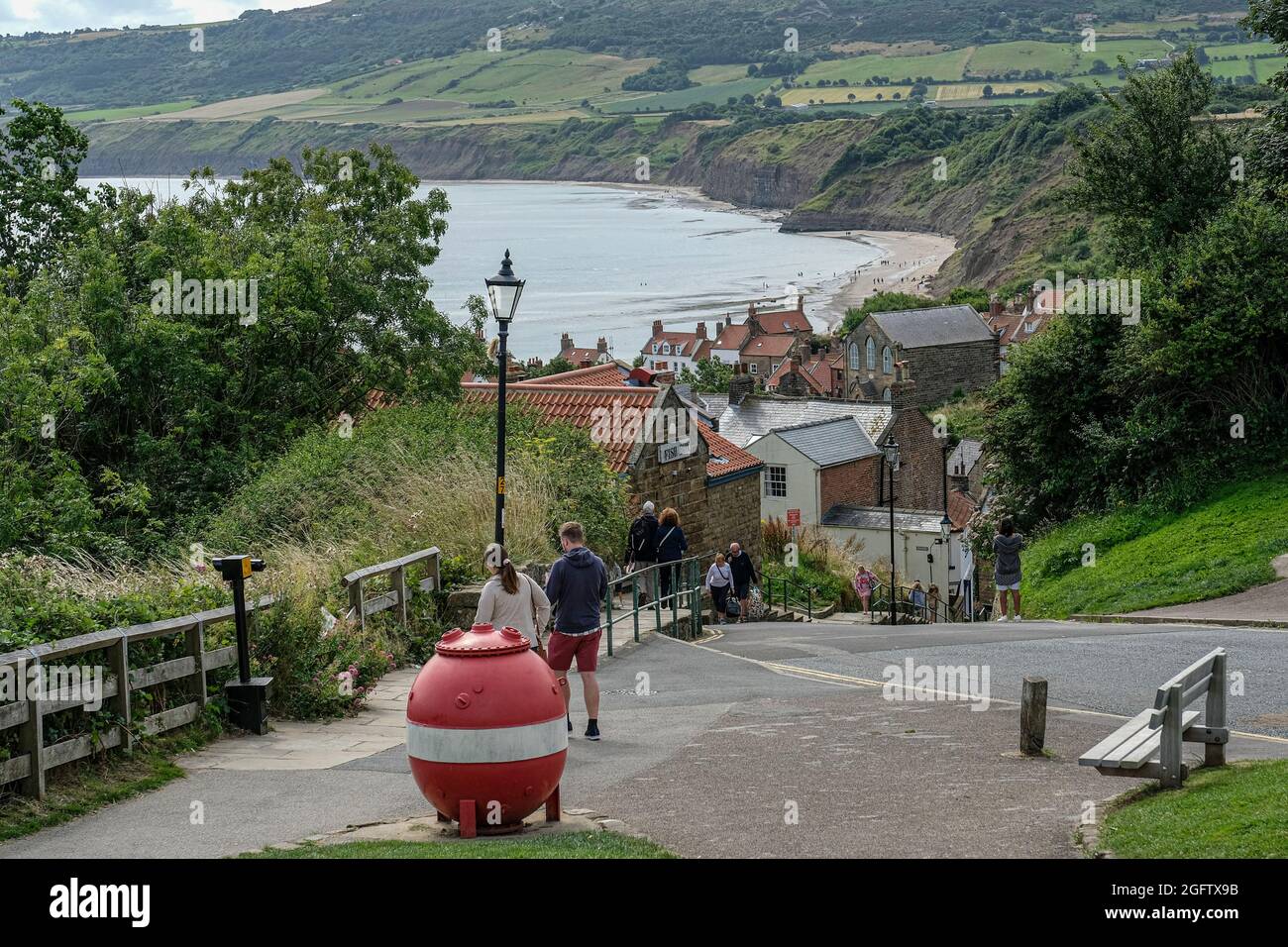 Staycation at Robin Hood Bay, North Yorkshire Stock Photo Alamy