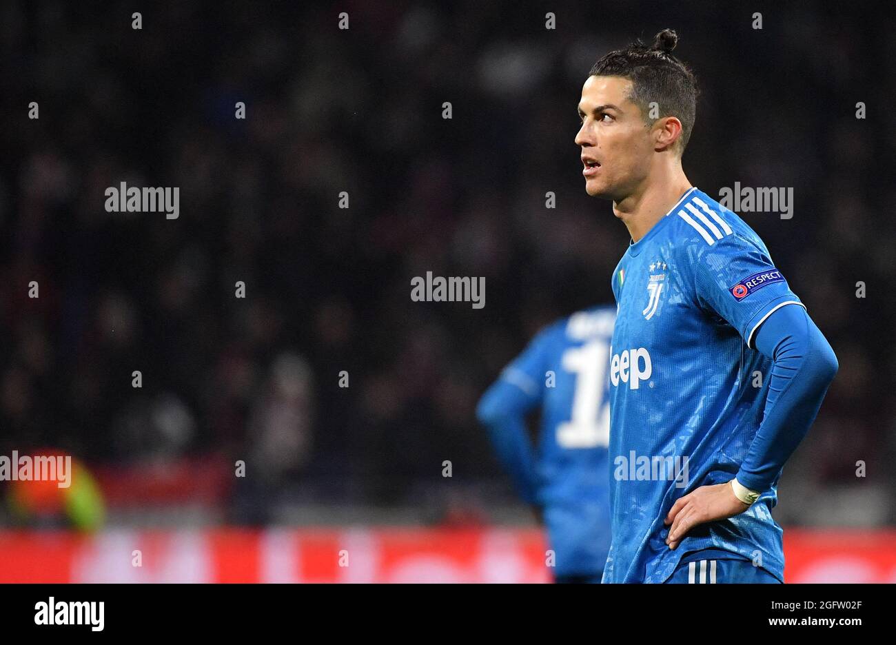 File photo dated February 26, 2020 of Juventus' Cristiano Ronaldo during  the UEFA Champions League round of 16 first leg Olympique Lyonnais (OL) v  Juventus Turin football match at the Parc Olympique