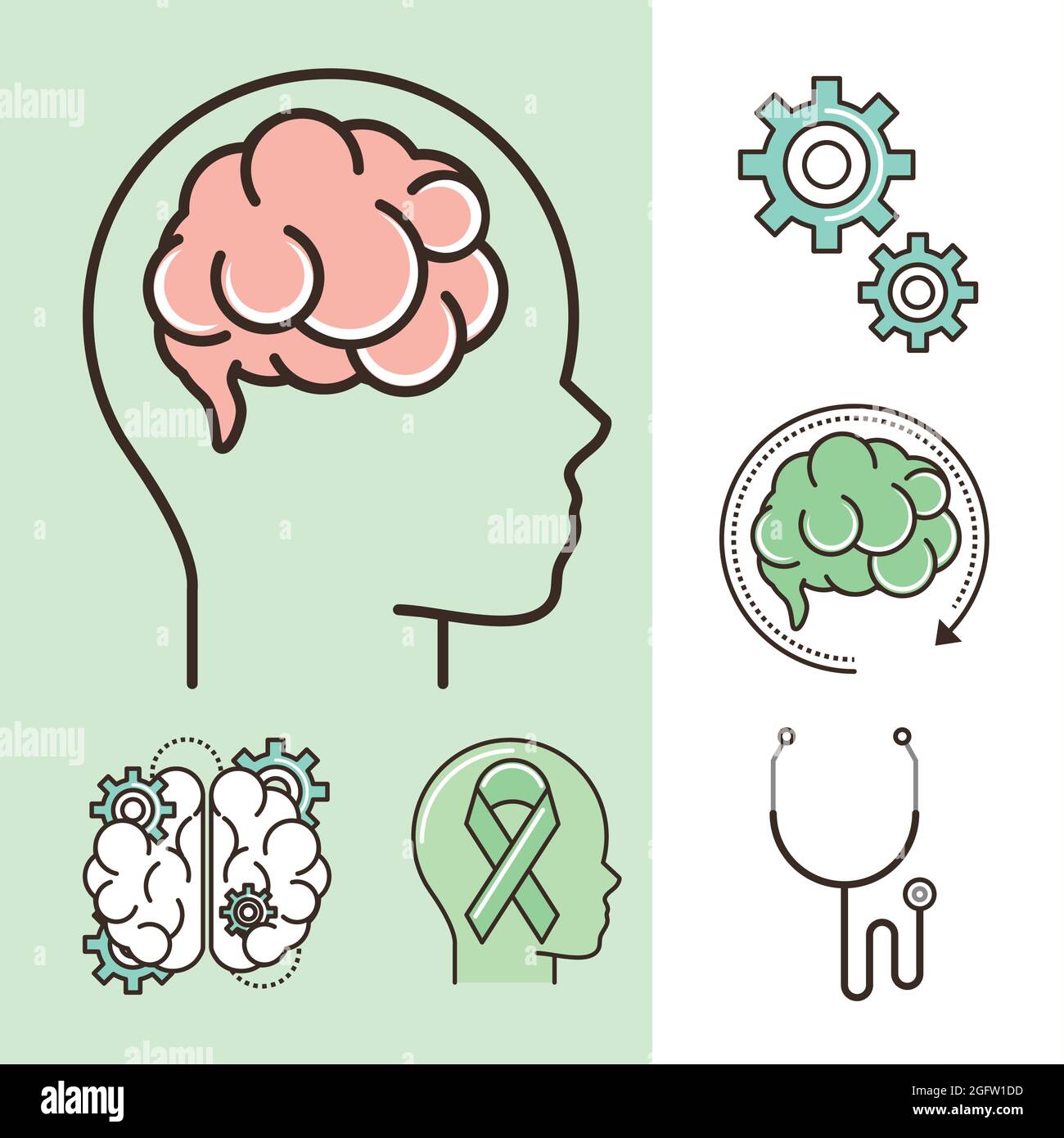 world mental health icons Stock Vector Image & Art - Alamy