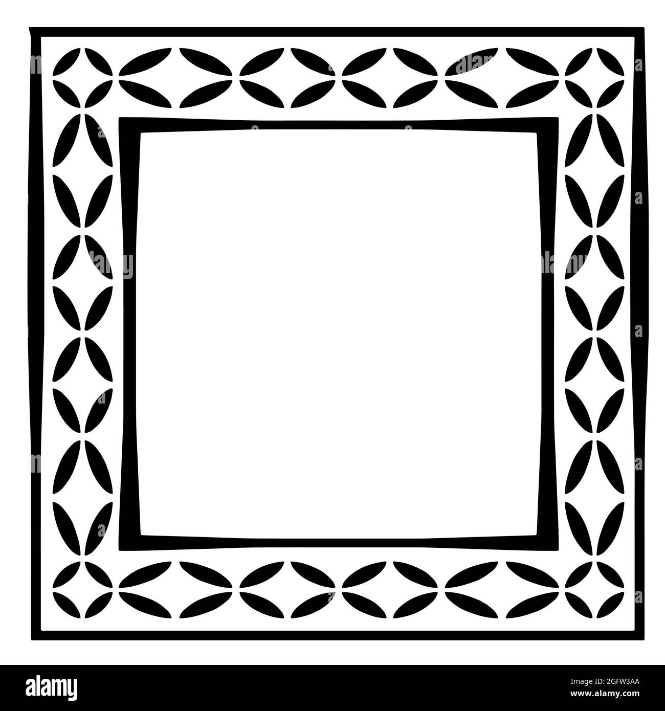 Decorative line art frames for design template. Elegant element for