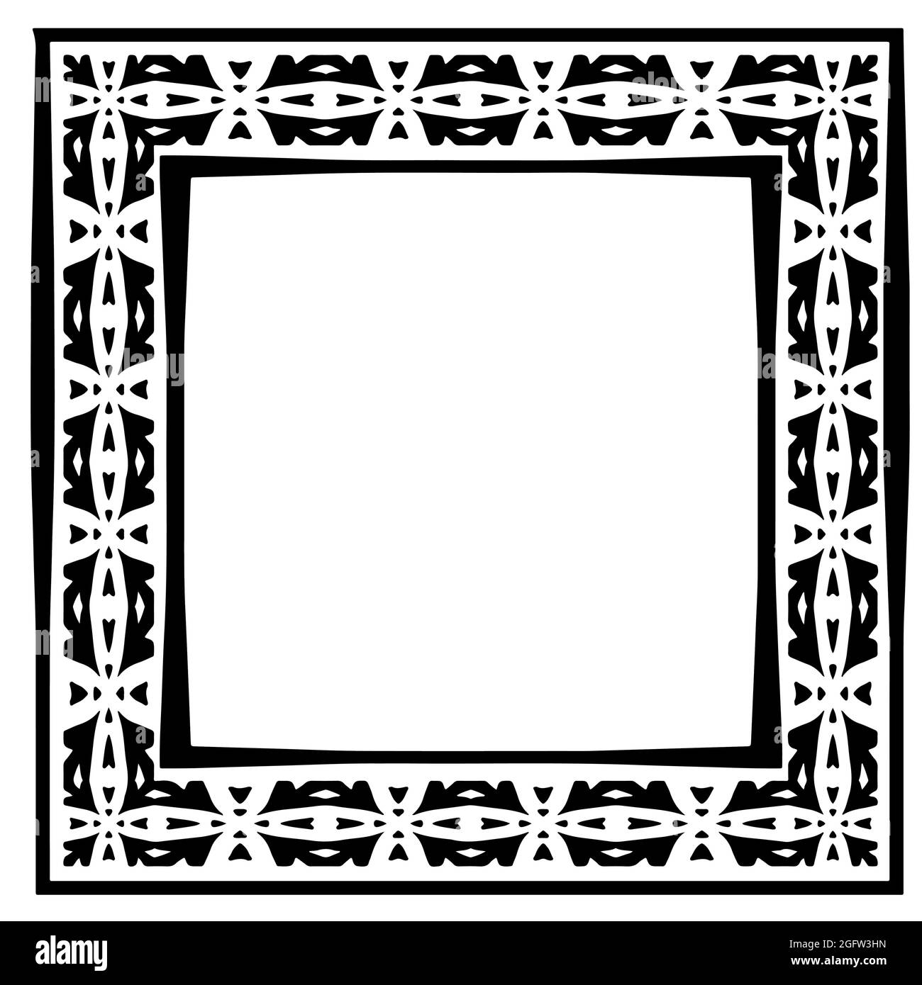 Decorative line art frames for design template. Elegant element for design in Eastern style
