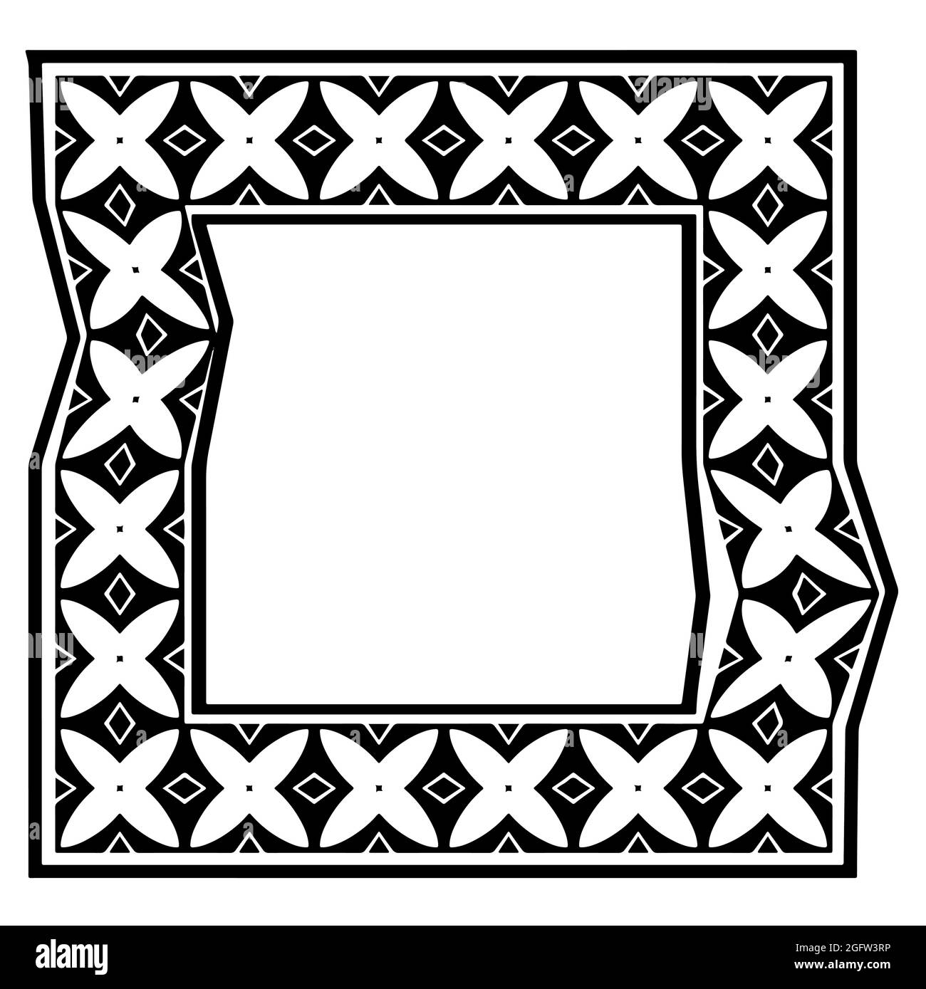 Decorative line art frames for design template. Elegant element for design in Eastern style
