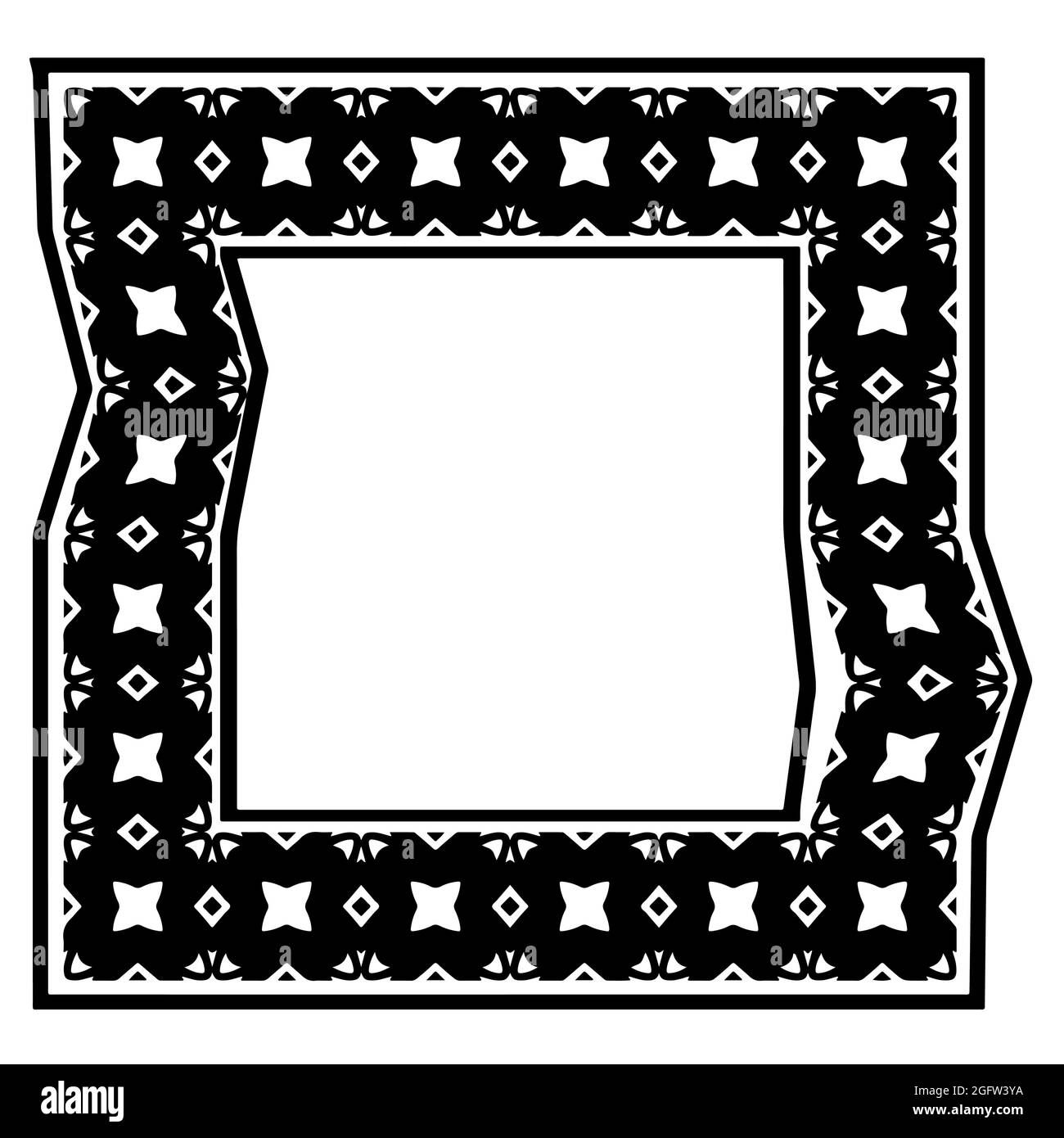 Decorative line art frames for design template. Elegant element for design in Eastern style