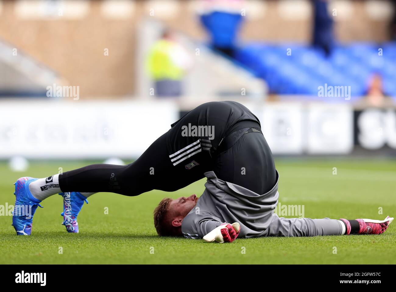 Tomas Holy of Ipswich Town warms up - Ipswich Town v Morecambe, Sky Bet League One, Portman Road, Ipswich, UK - 7th August 2021  Editorial Use Only - DataCo restrictions apply Stock Photo