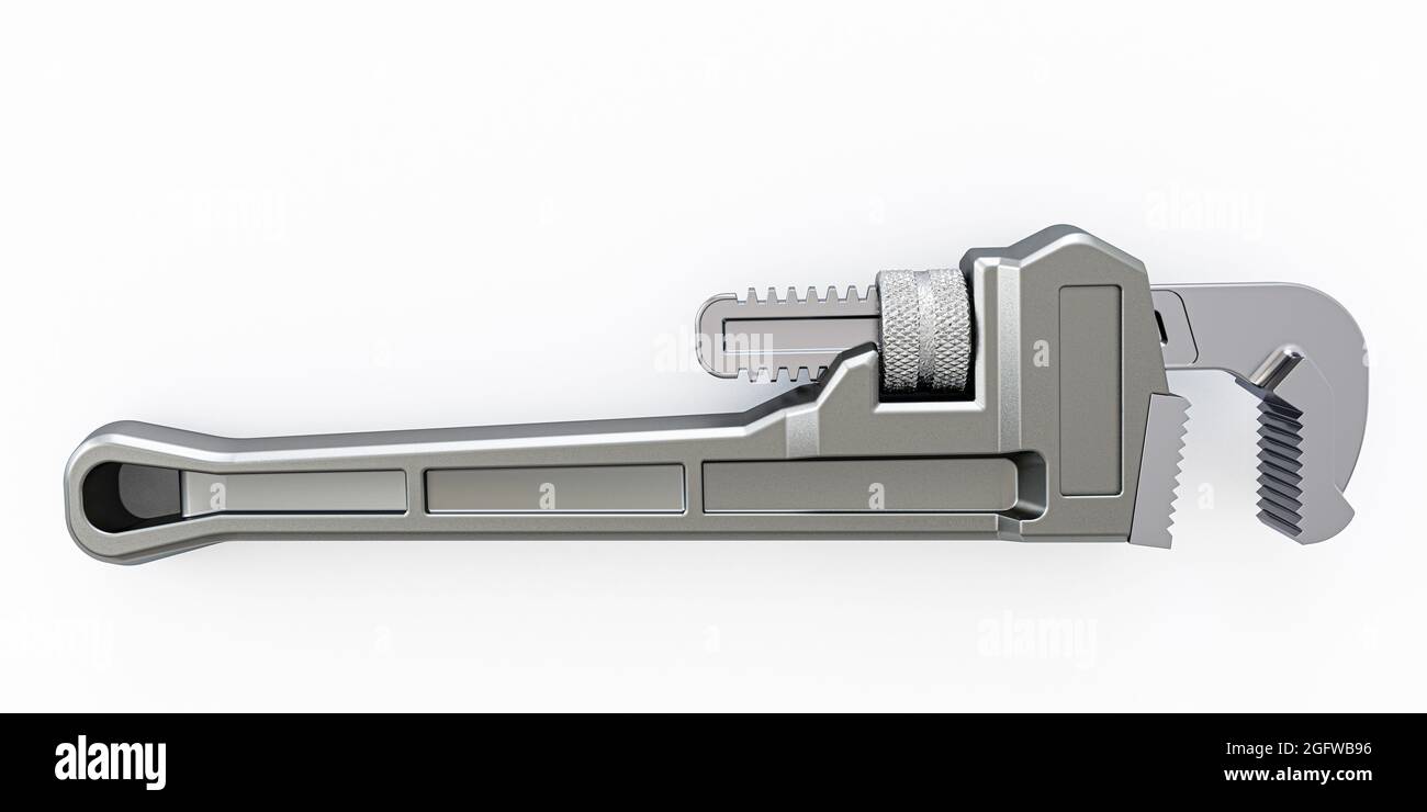 pipe wrench isolated on white background 3d illustration Stock Photo ...