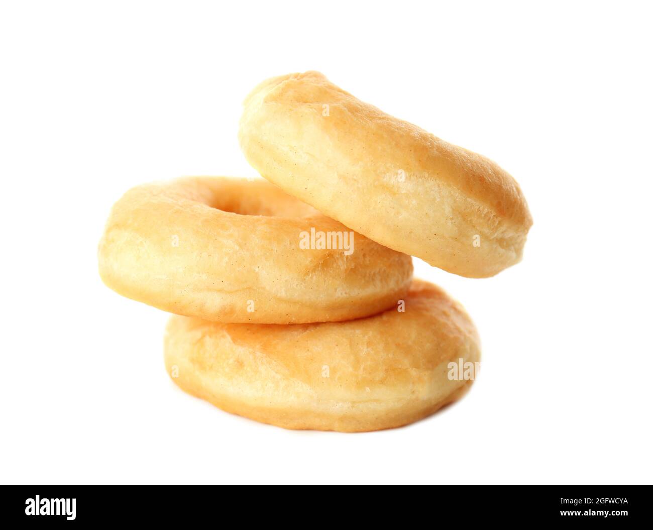 Delicious donuts on white background Stock Photo - Alamy