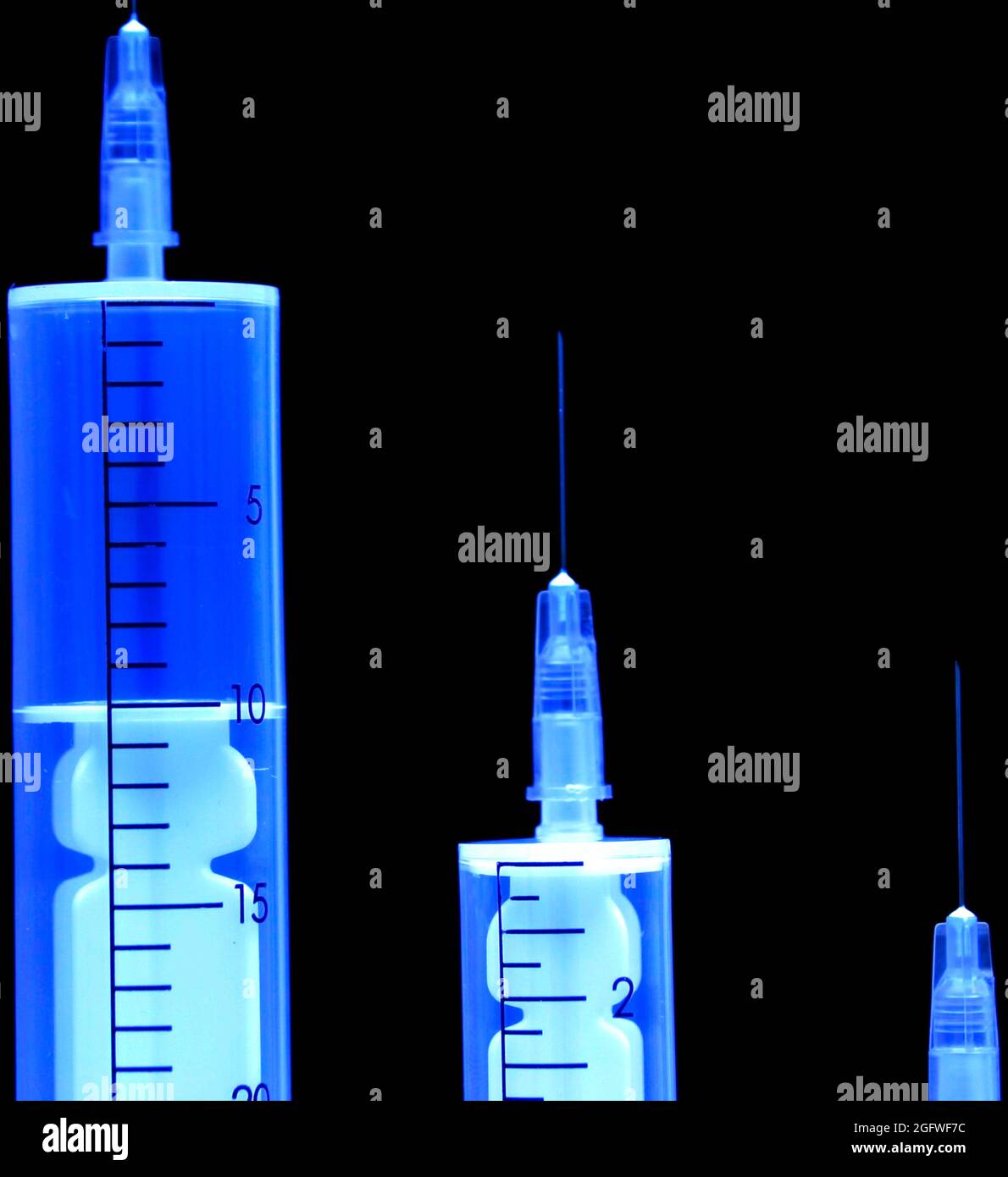 injection syringes, details Stock Photo Alamy