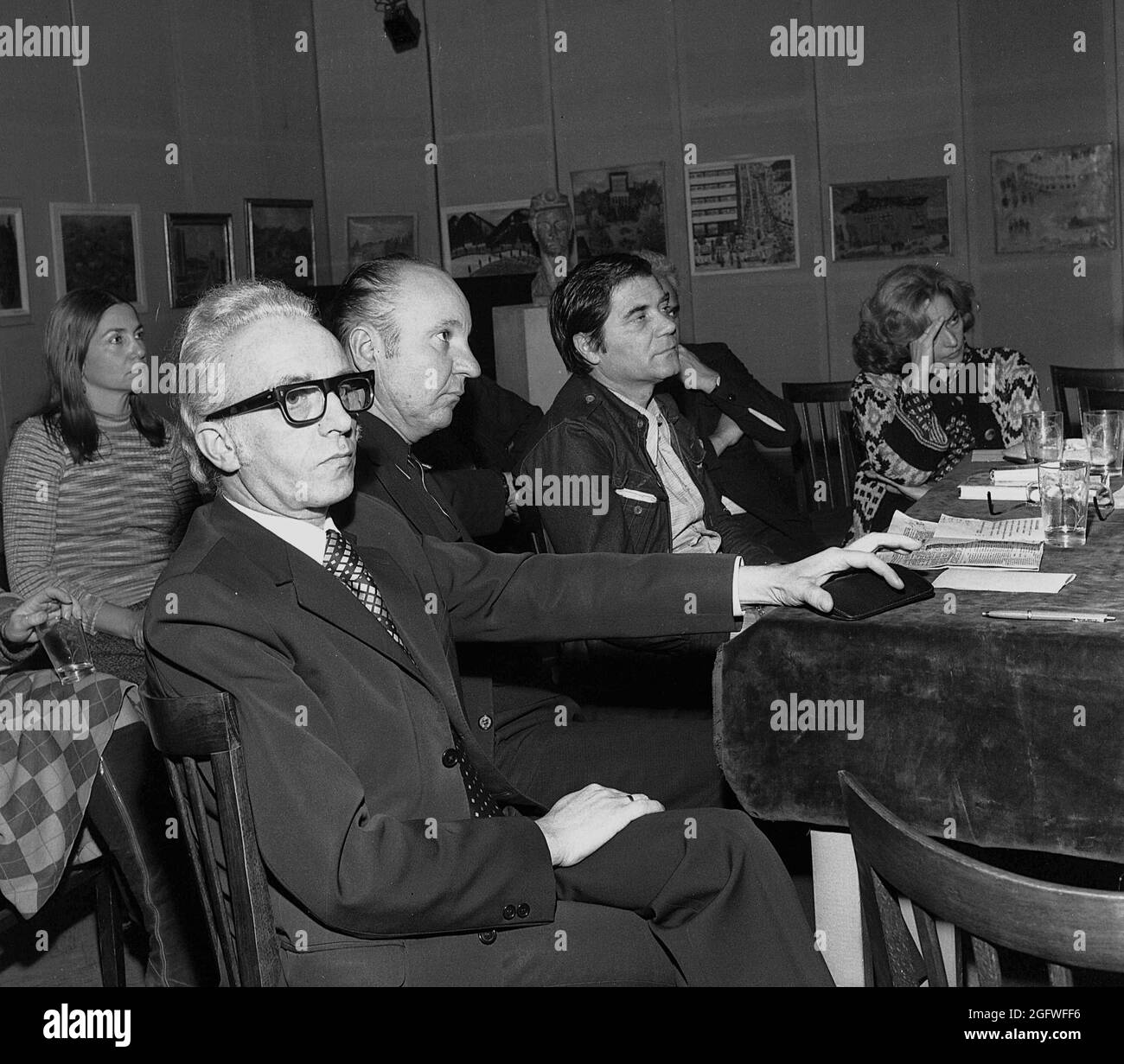 Bucharest, Romania, approx. 1980. From left to right: film critic Adina ...