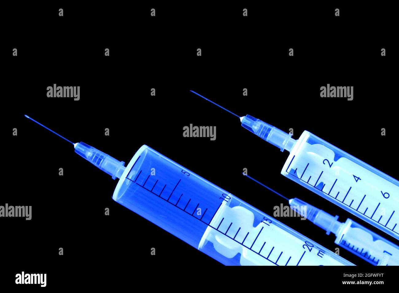injection syringes, details Stock Photo Alamy