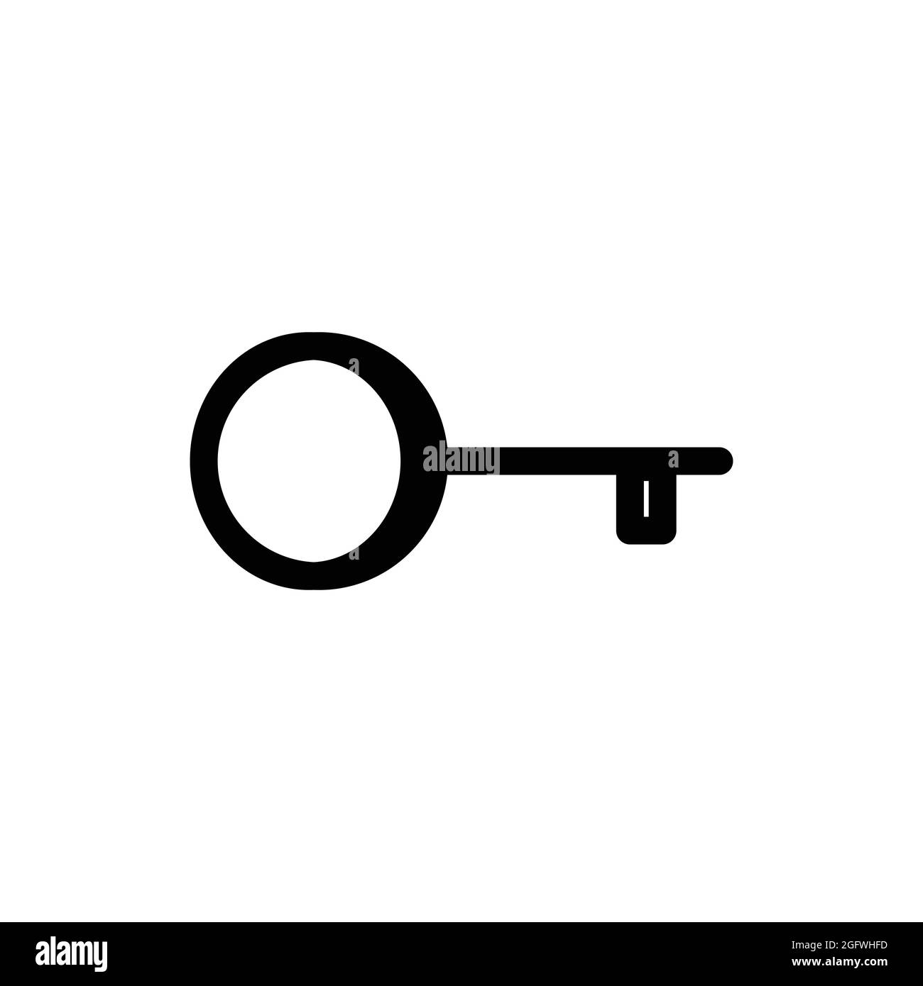 Key vector icon. House keys silhouette black outline symbol. Isolated
