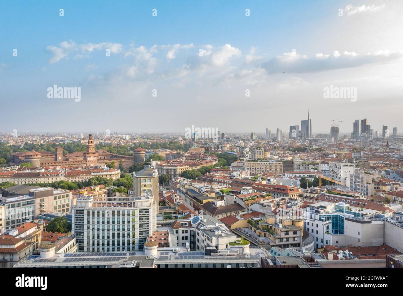 Panoramic views of Milano Stock Photo