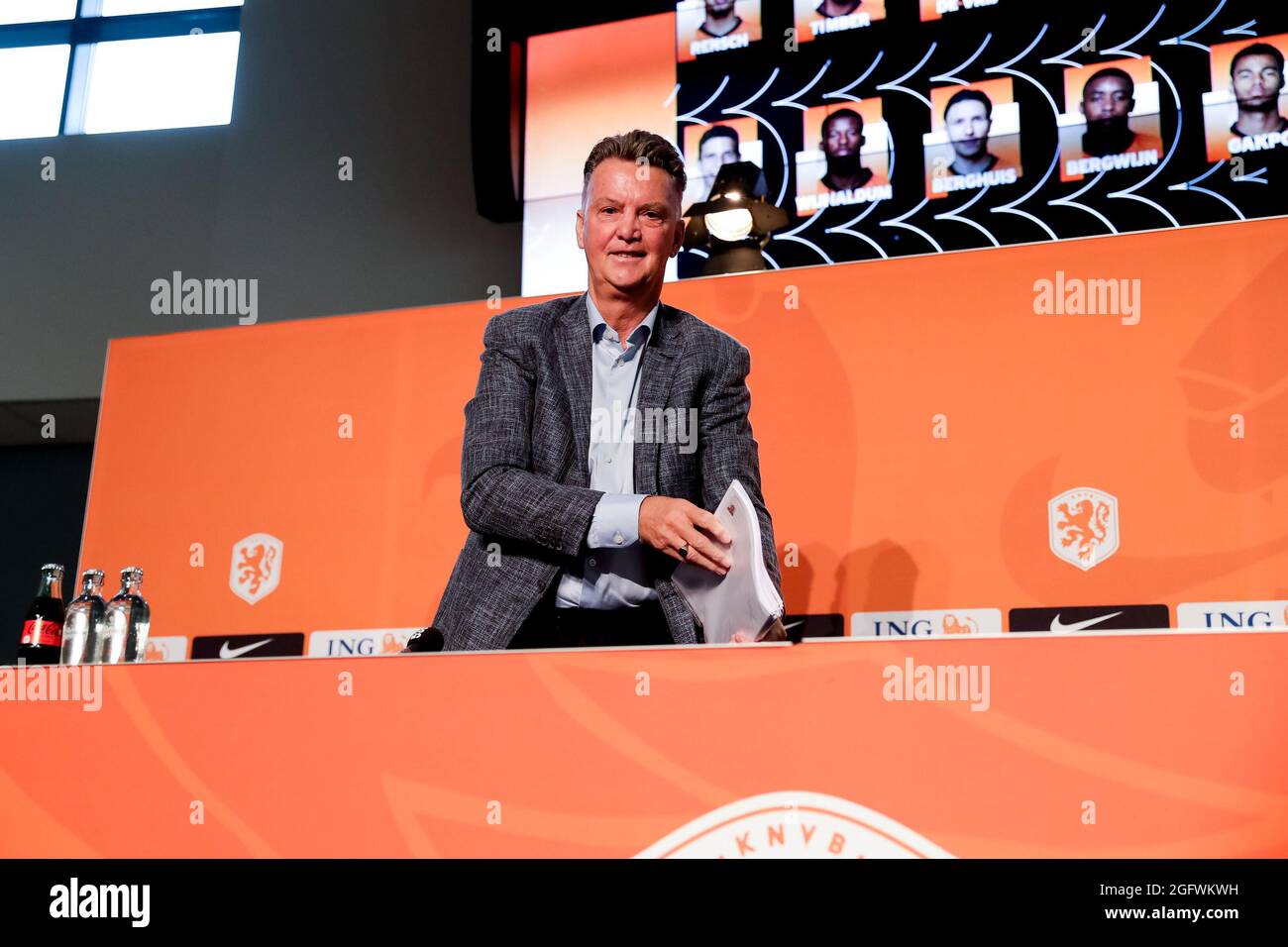 ZEIST, NETHERLANDS - AUGUST 27: Detailed view of the KNVB logo during a  Press Conference of the