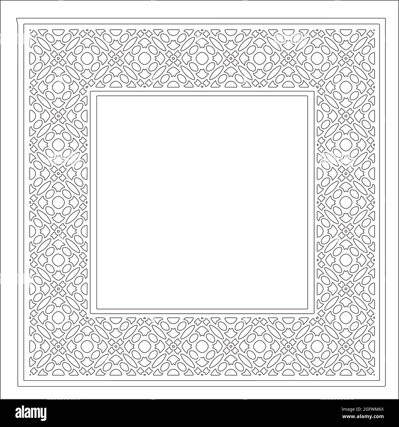 Decorative line art frames for design template. Elegant element for ...