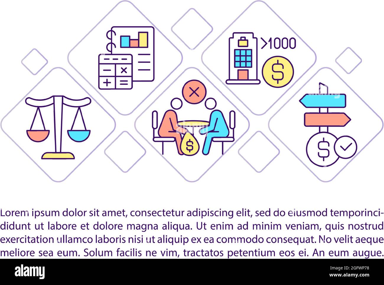 Corporate social responsibility concept line icons with text Stock ...