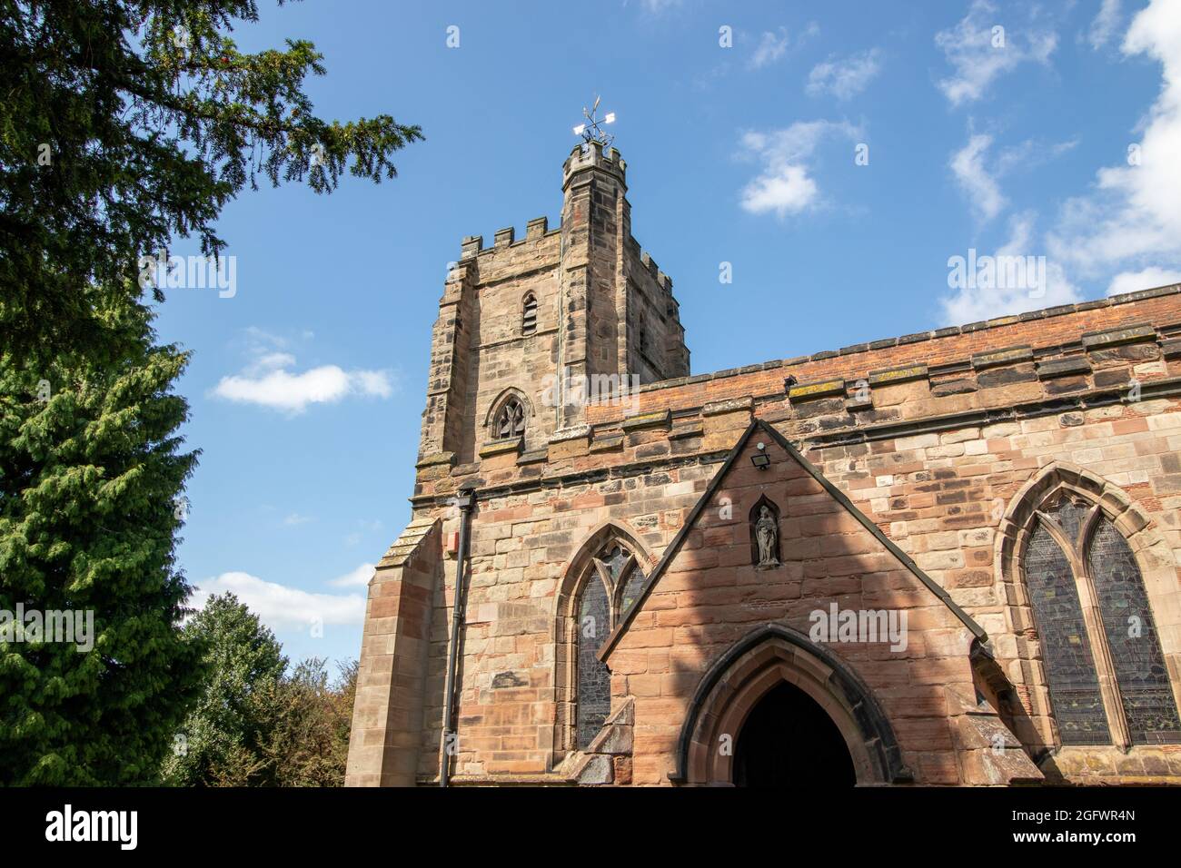 St Chad's Church Lichfield. The well in the church grounds is the start
