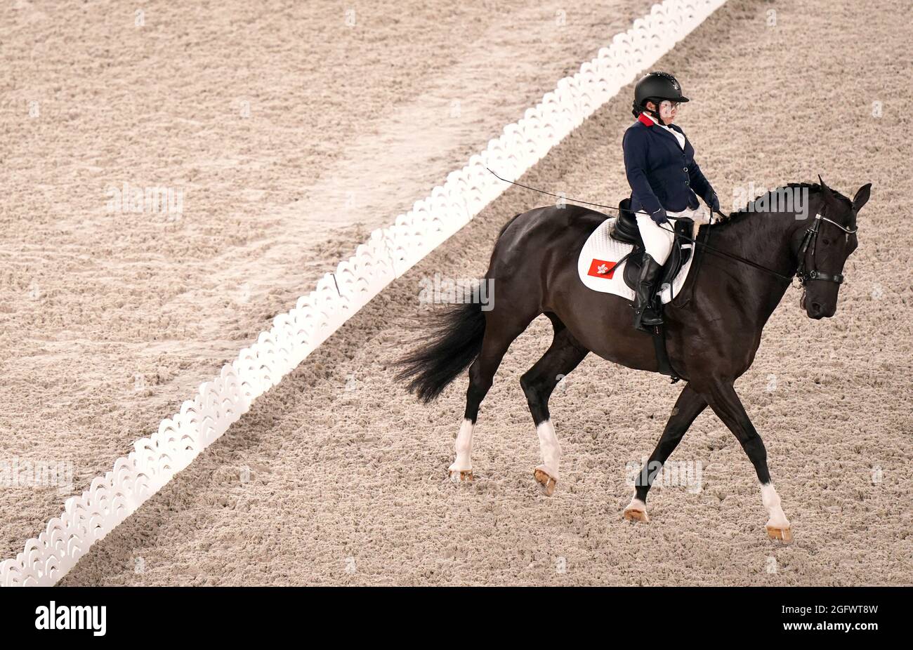 Hong Kong's Fleur Schrader riding Caraat competes in the Dressage