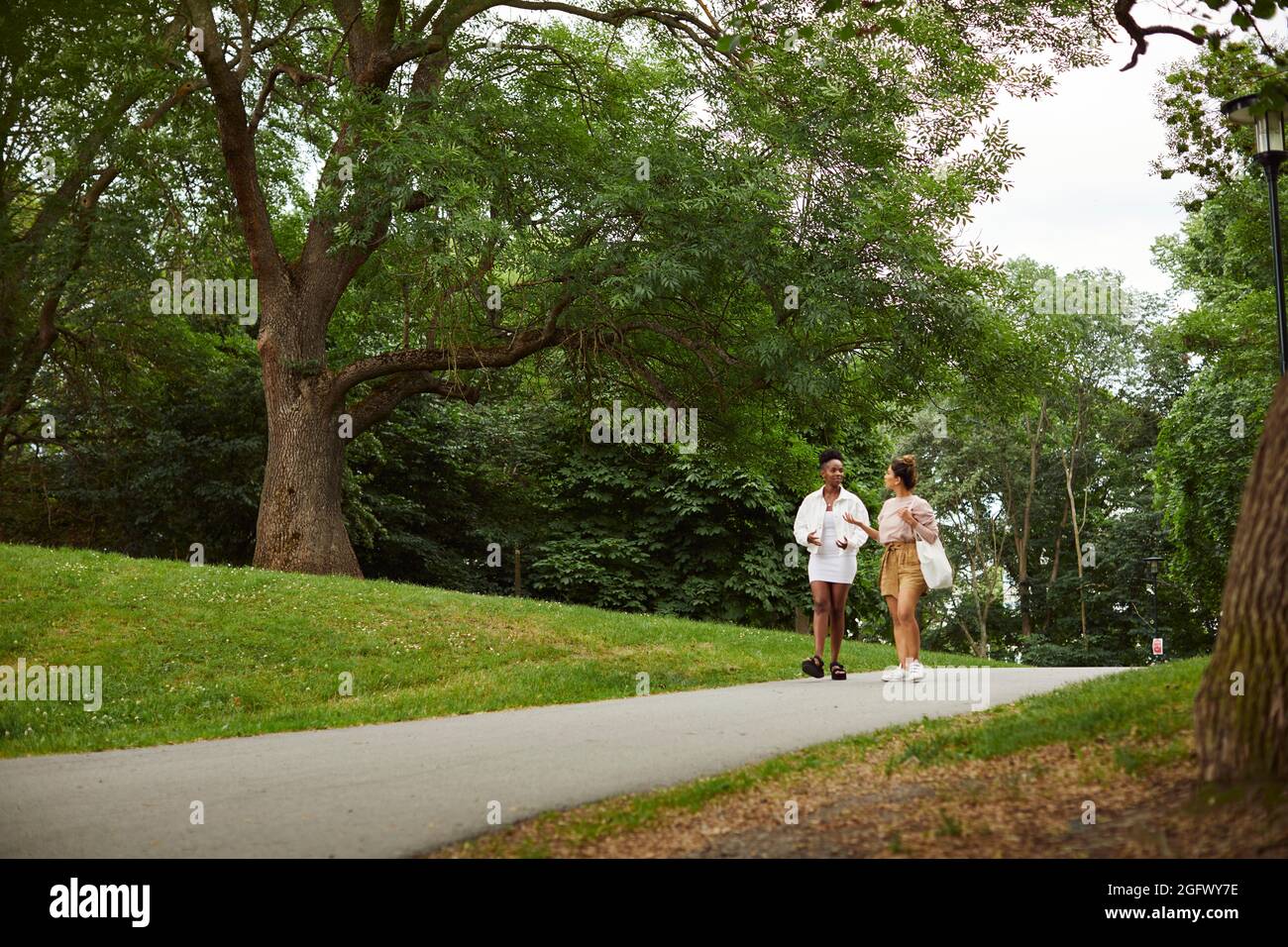 Women walking away pathway hi-res stock photography and images - Alamy